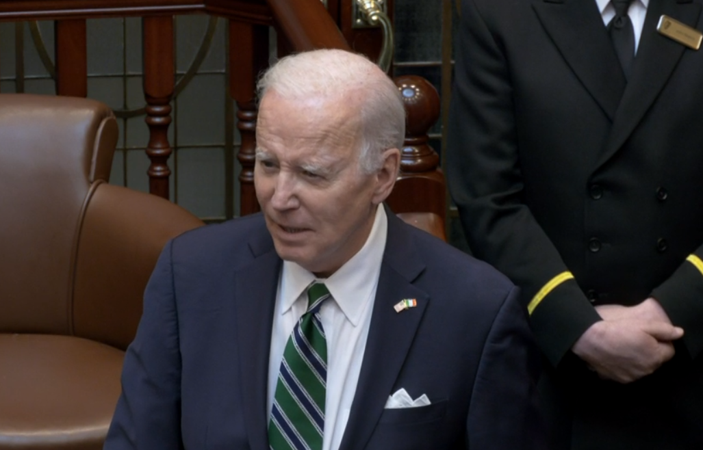 US President Joe Biden addresses the Joint Houses of the Oireachtas
