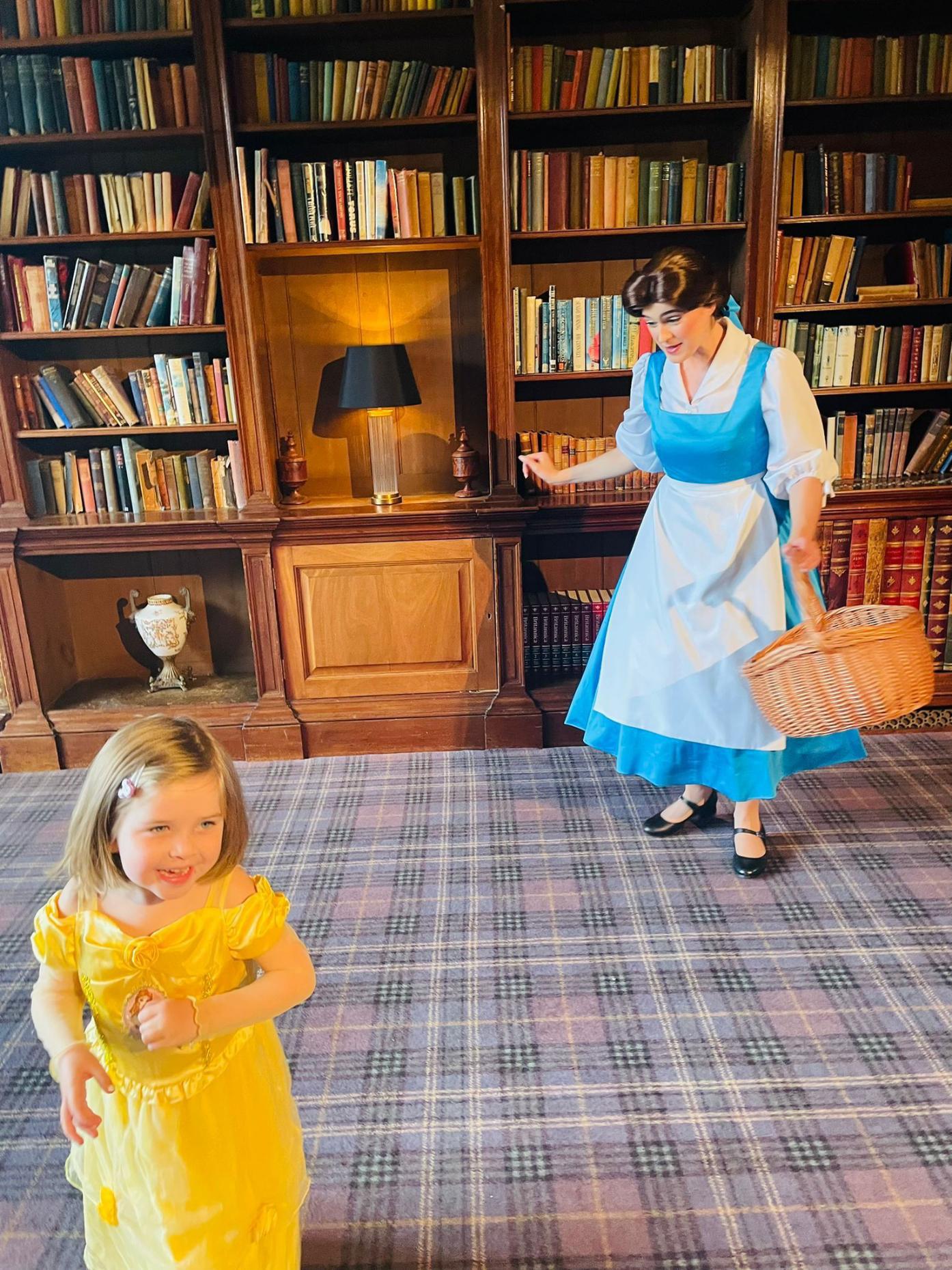 Six-year-old Isabelle Leamy at her dream Disney party with Make-A-Wish