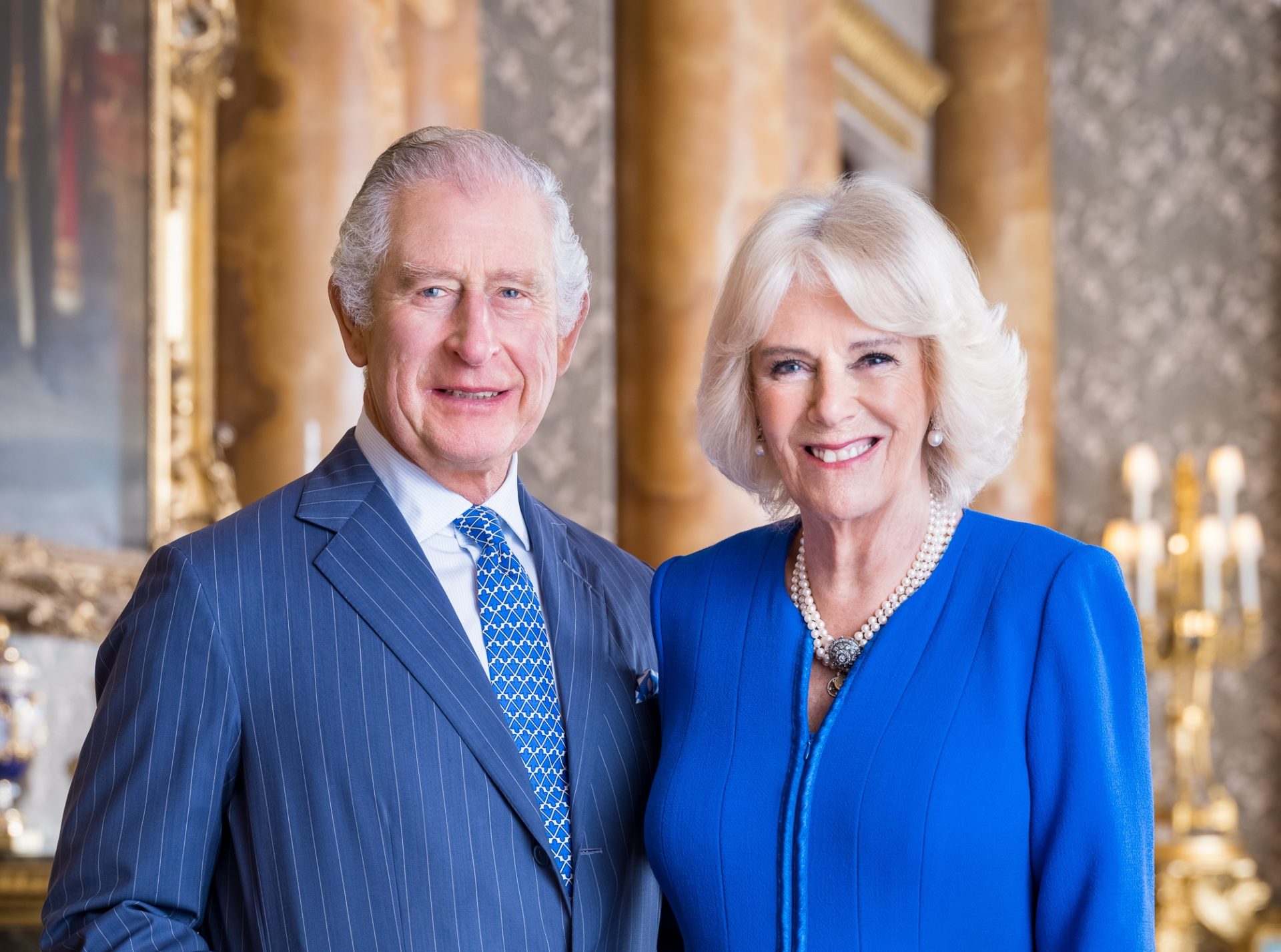 Britain's King Charles and Queen-Consort Camilla