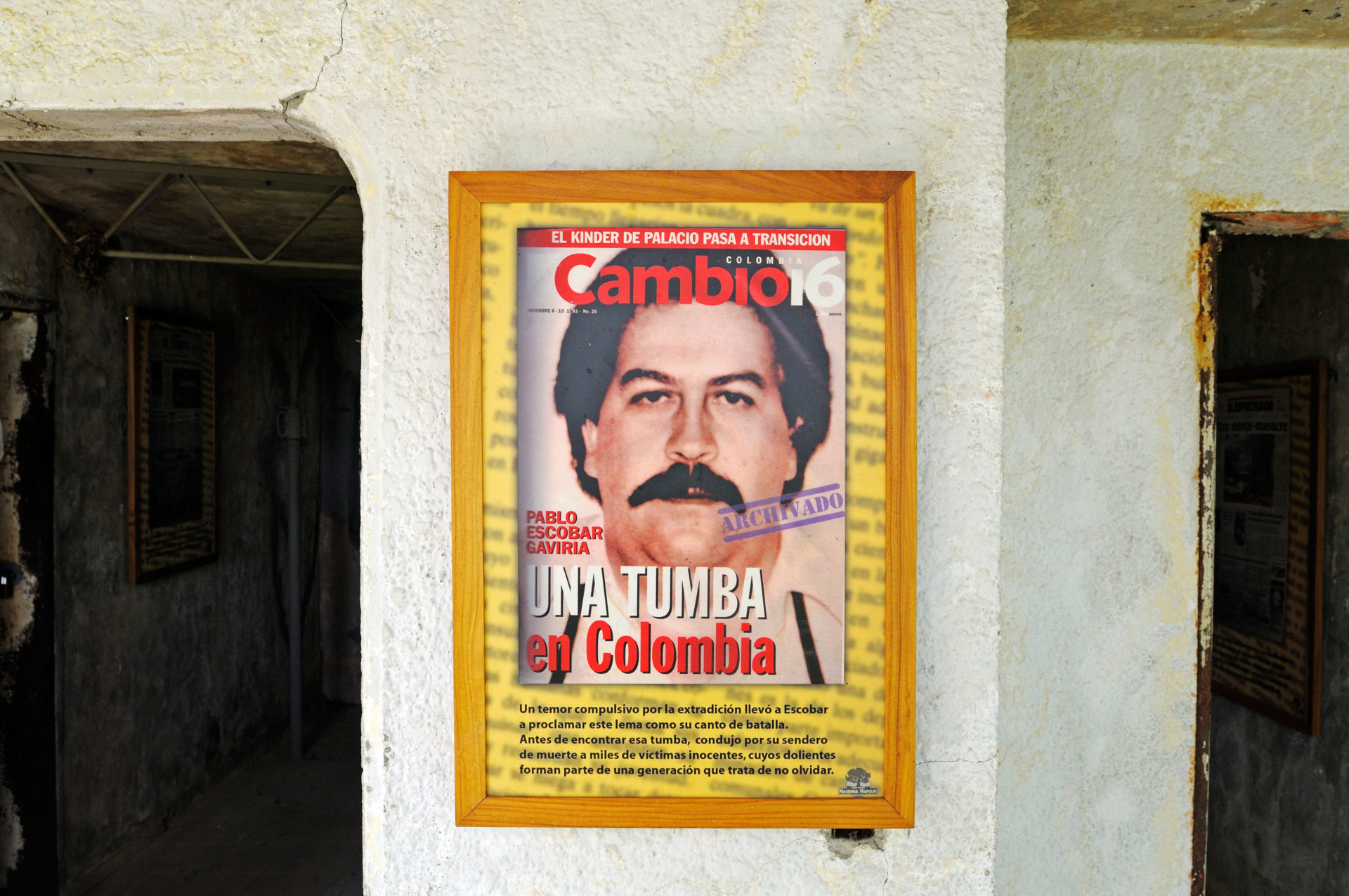 Museum and memorial at the Hacienda Napoles, former estate of drug baron Pablo Escobar, head of the Medellin Cartel