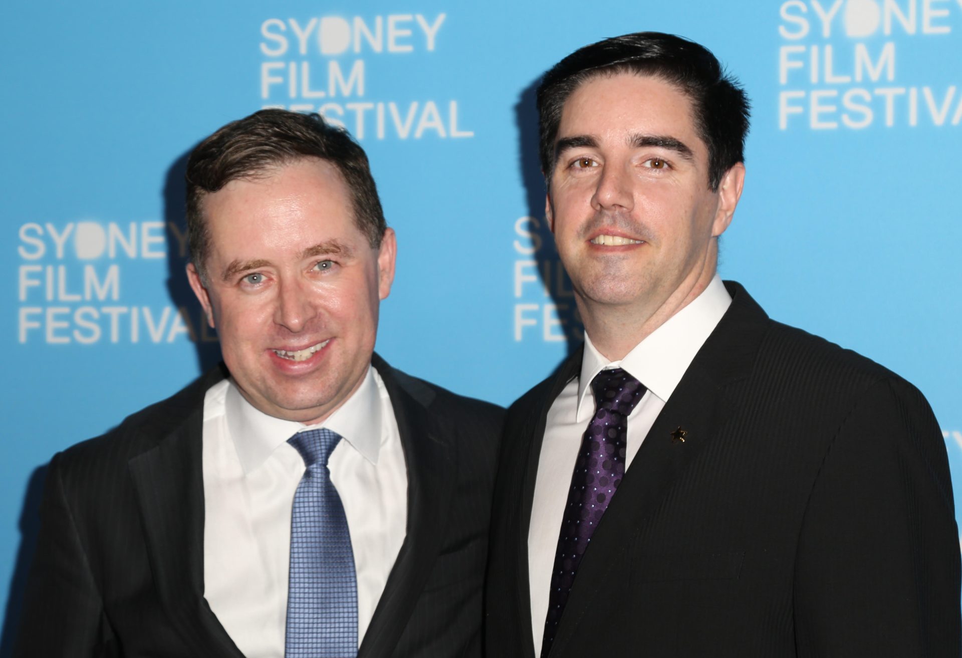 Alan Joyce and his husband Shane Lloyd in June 2015 at the Sydney Film Festival. 