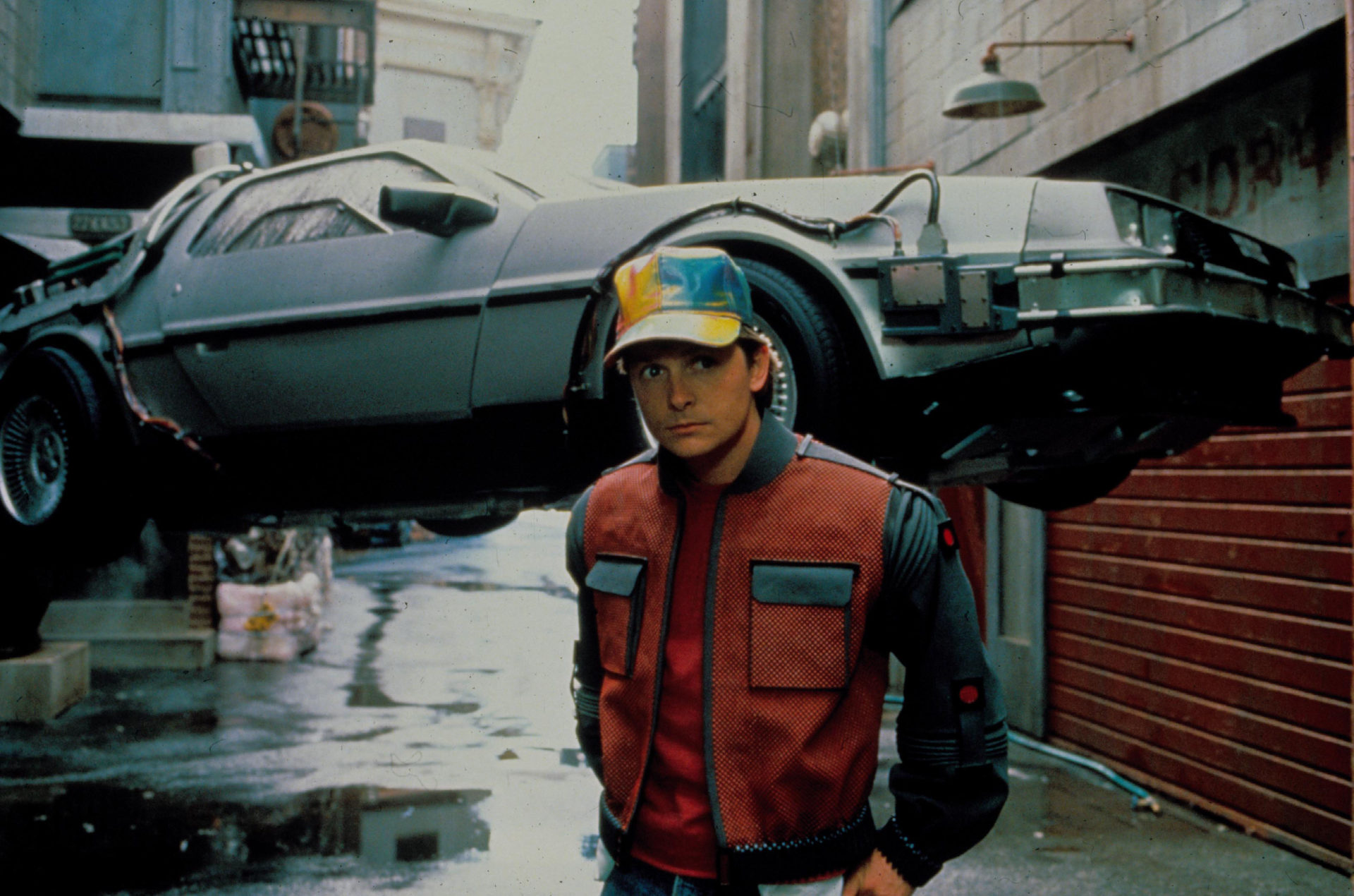 Michael J Fox as Marty McFly in 1989's Back to The Future II. 