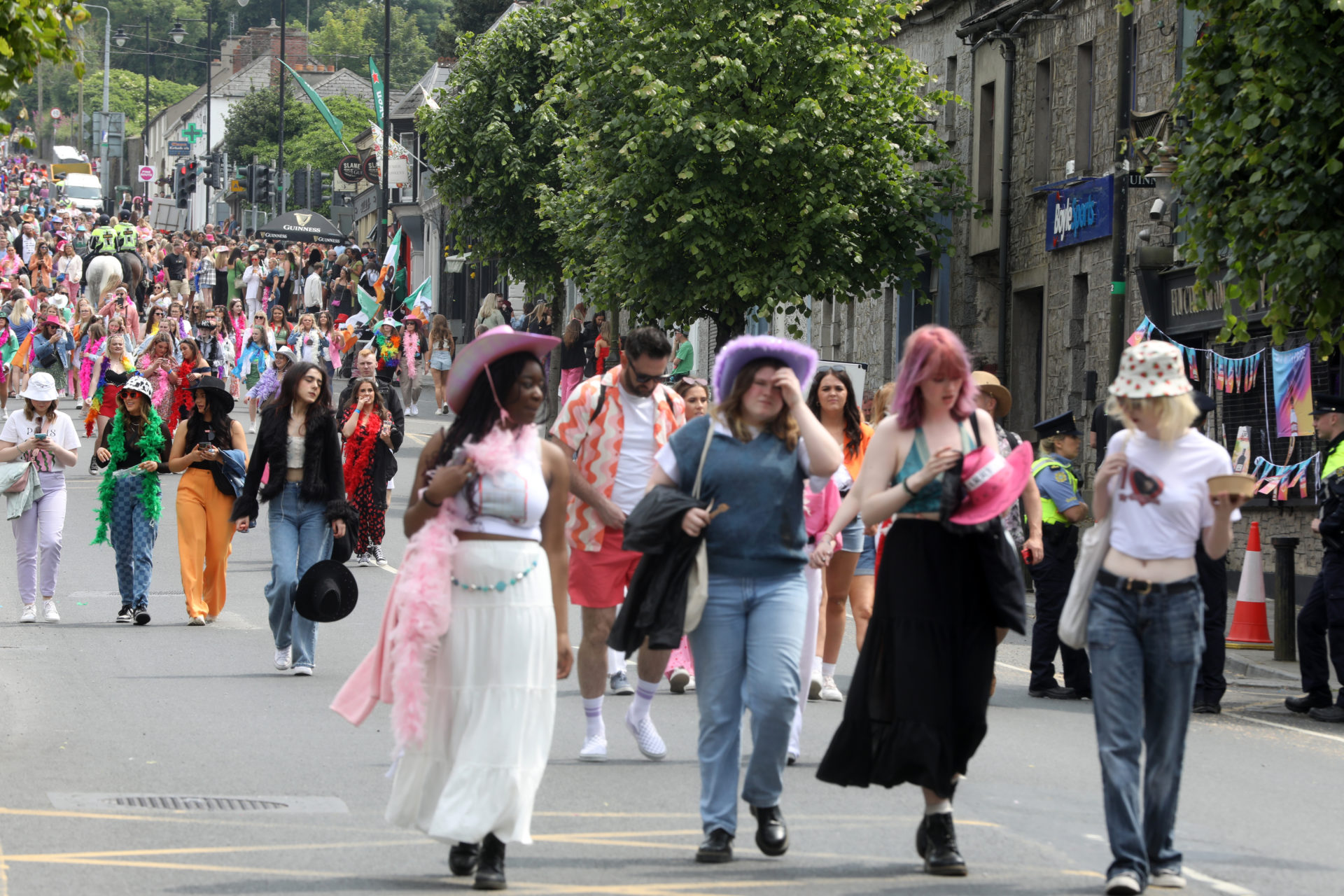 Dublin Ireland. Fans make their way to the Harry Styles concert in Slane