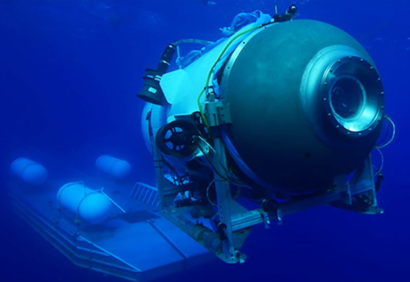 The submersible Titan departs its launch platform