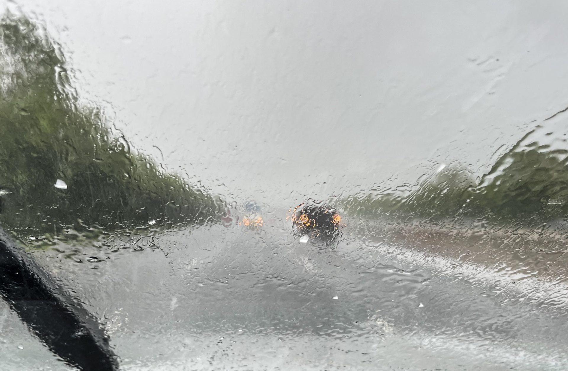 Hail and thunderstorms on the M7 motorway in Co Kildare in May 2023