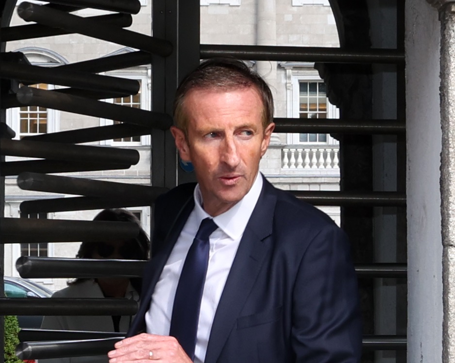 RTÉ's Chief Financial Officer Richard Collins leaving Leinster House after appearing before the Oireachtas Public Accounts Committee.
