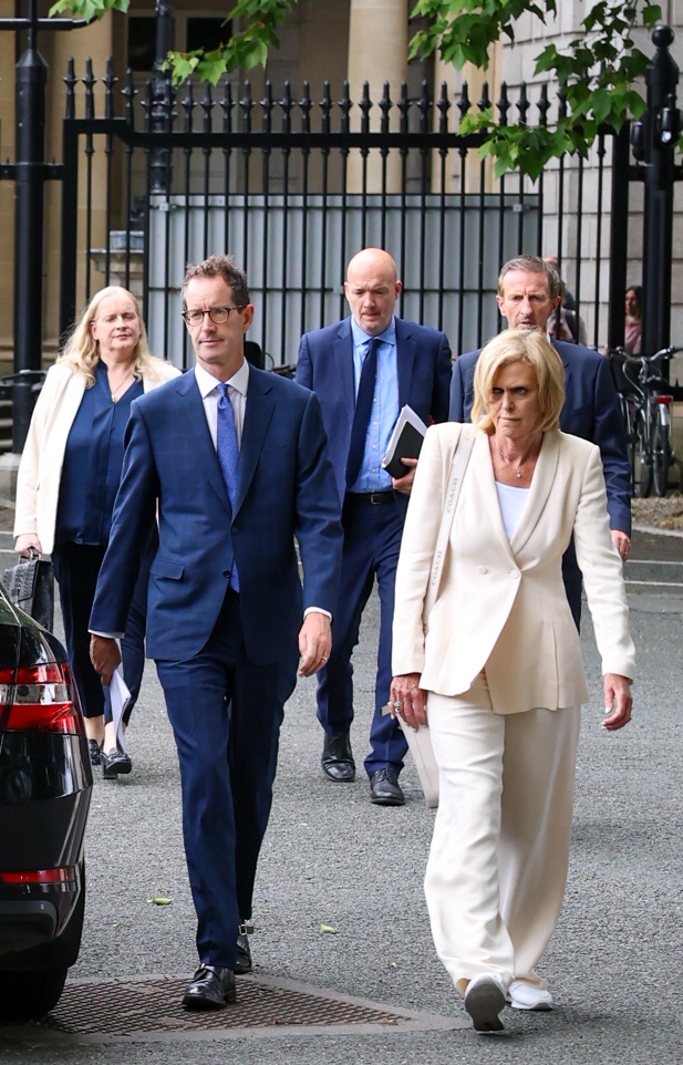 RTÉ Executives arrive Government Buildings.