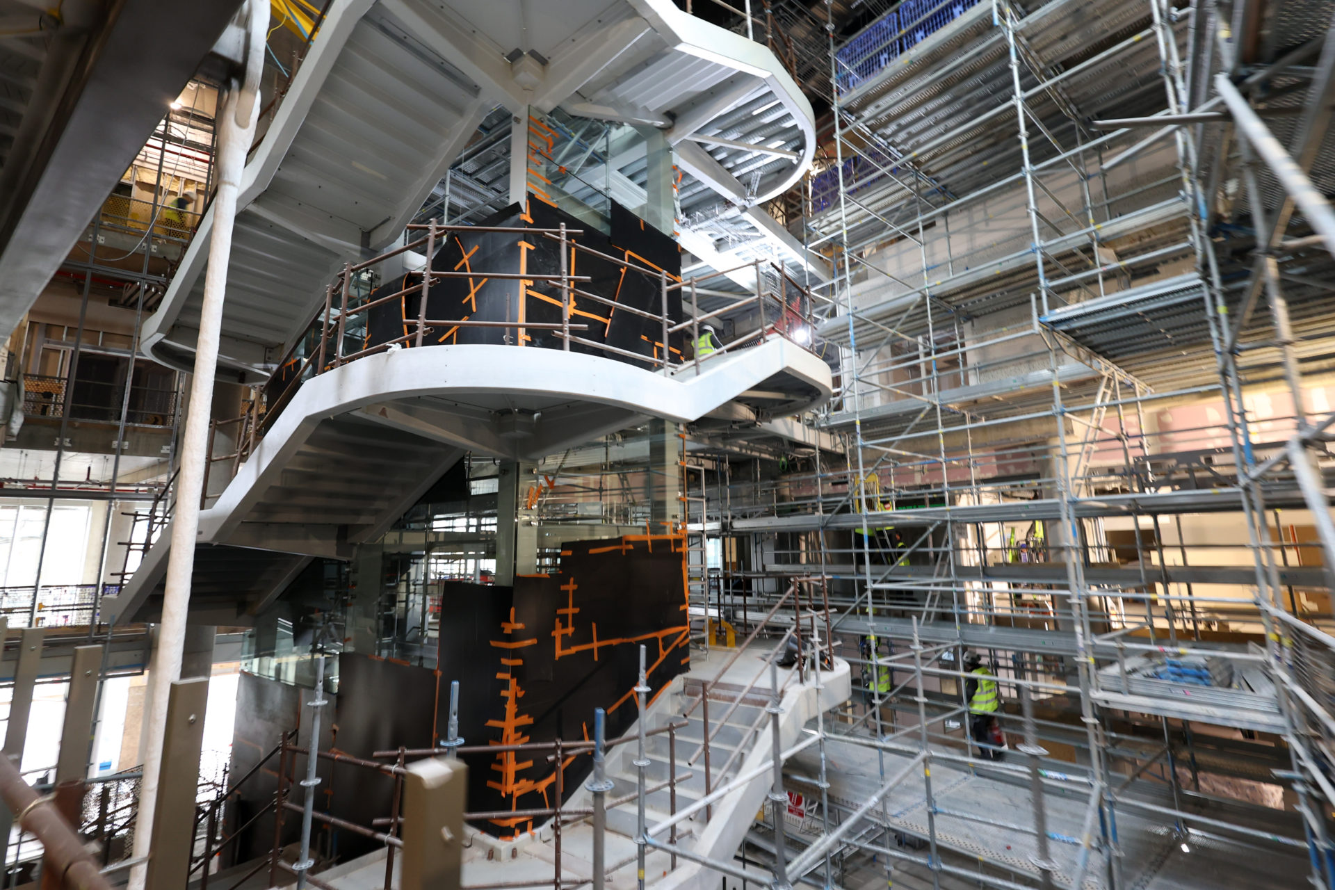 The interior of the new National Children's Hospital under construction at the St James's site in November 2022.