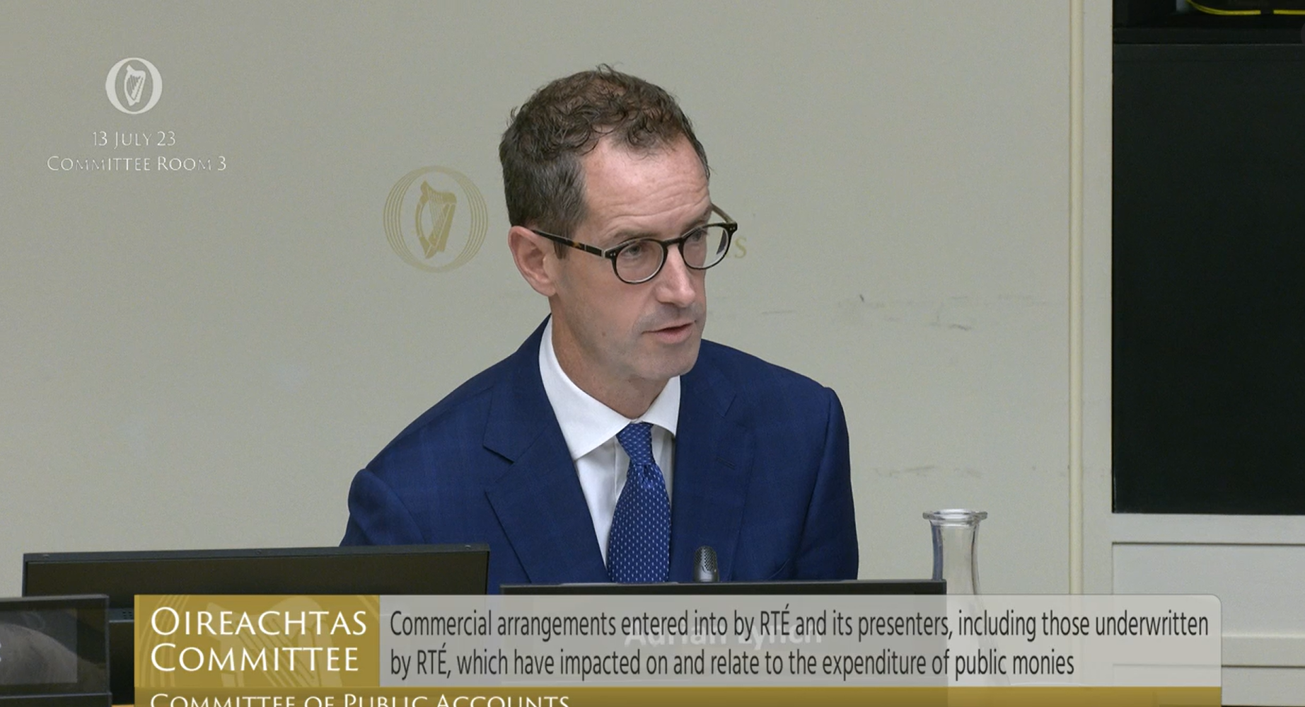 Adrian Lynch before the Oireachtas Public Accounts Committee