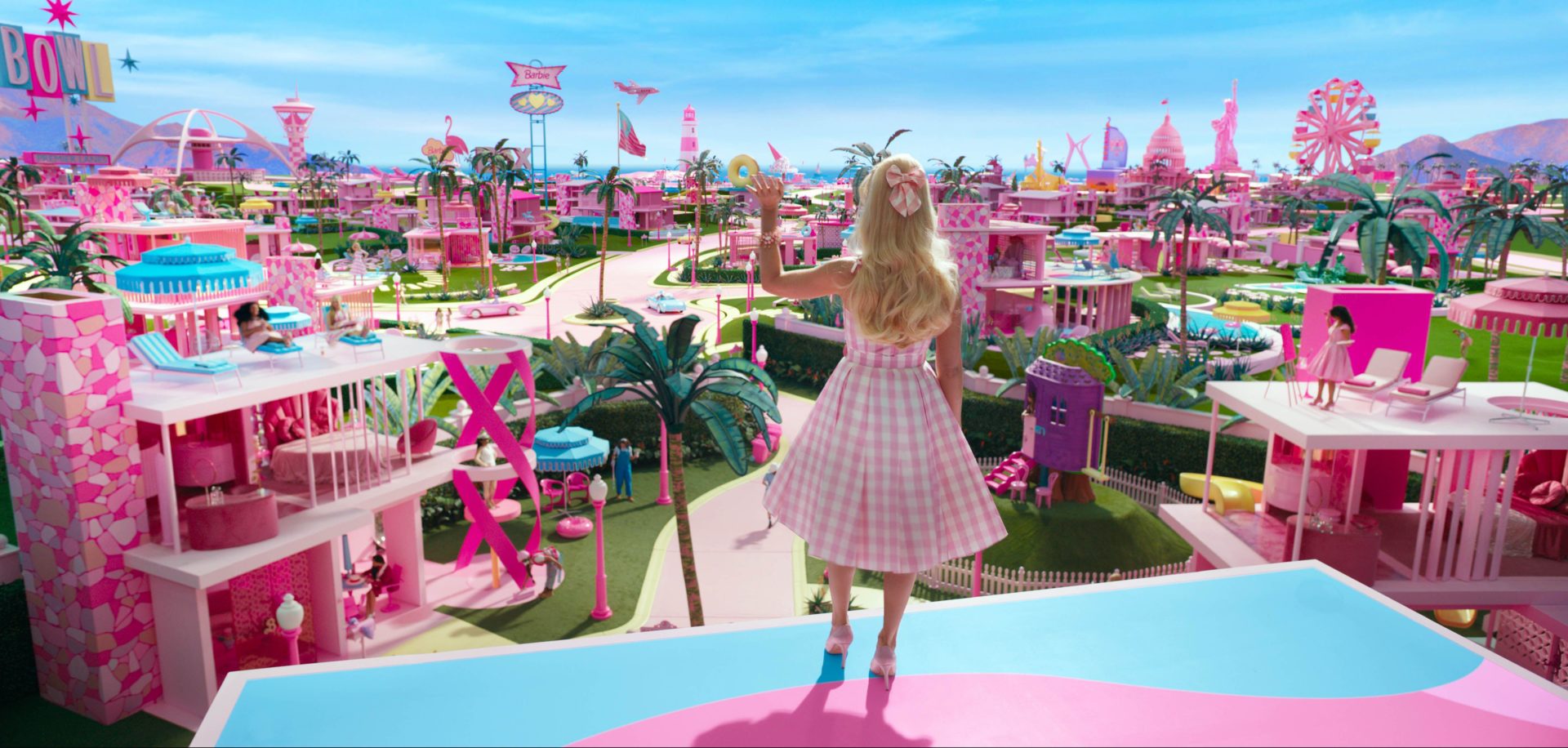Margot Robbie in a scene from the Warner Bros new film: Barbie.