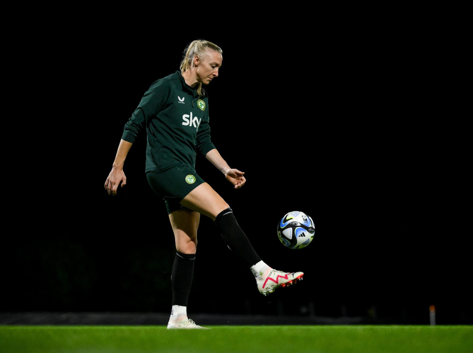 Louise Quinn during a Republic of Ireland training session at Meakin Park in Brisbane, Australia