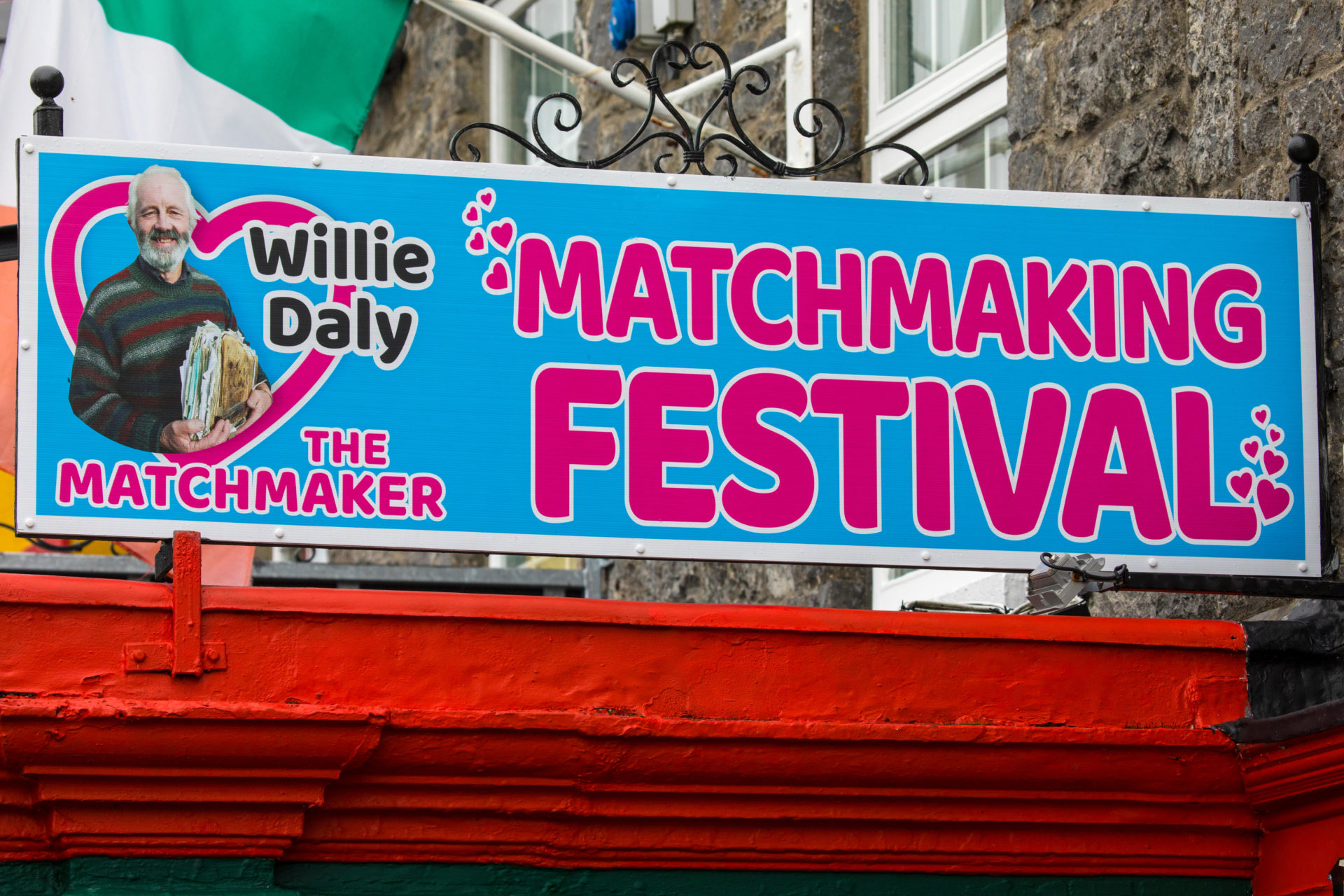 A sign promoting the famous annual Matchmaking Festival