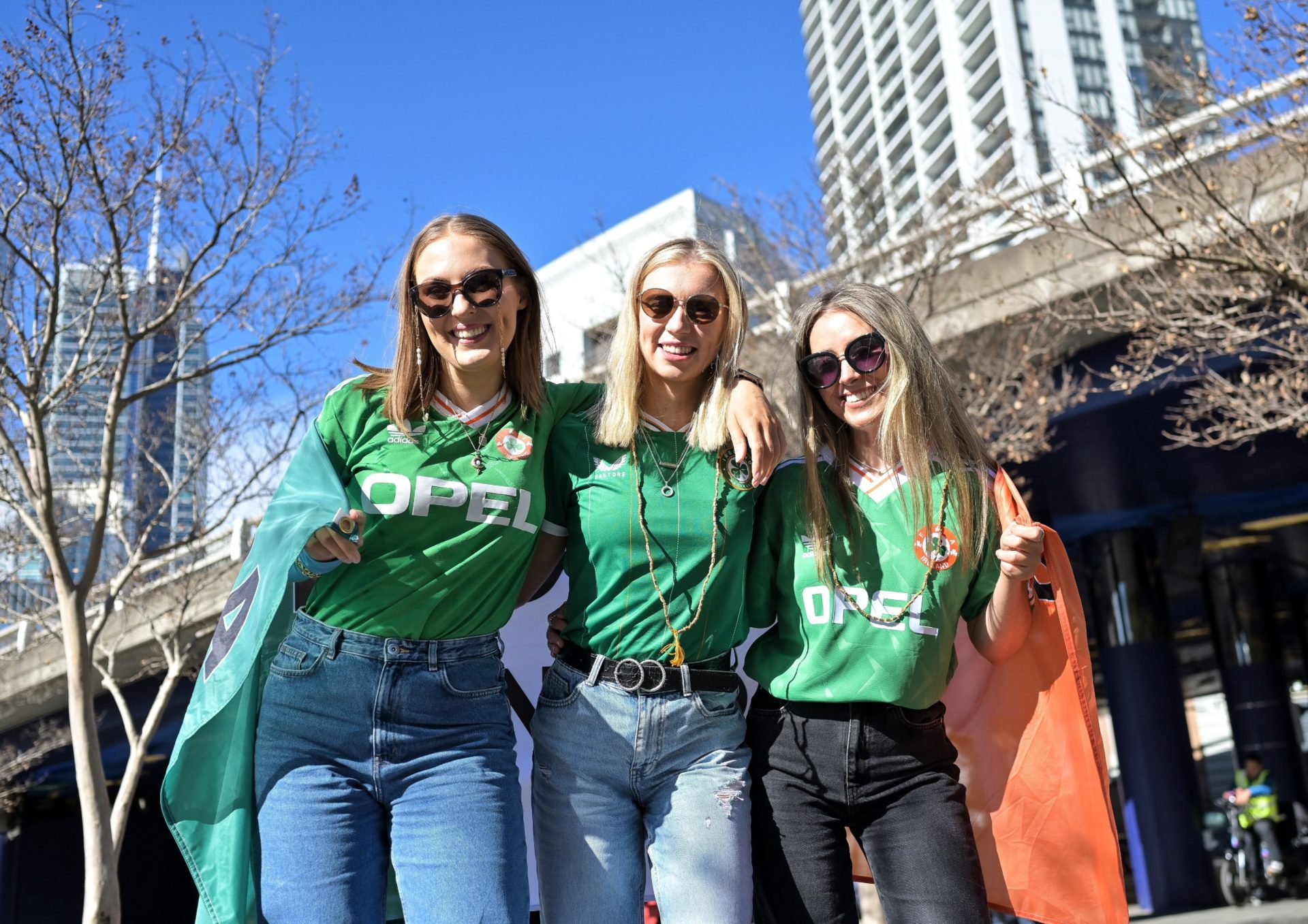 Republic of Ireland supporters in Sydney ahead of the FIFA Women's World Cup 2023 Group B match against Australia, 20-07-2023. Image: Mick O'Shea/Sportsfile