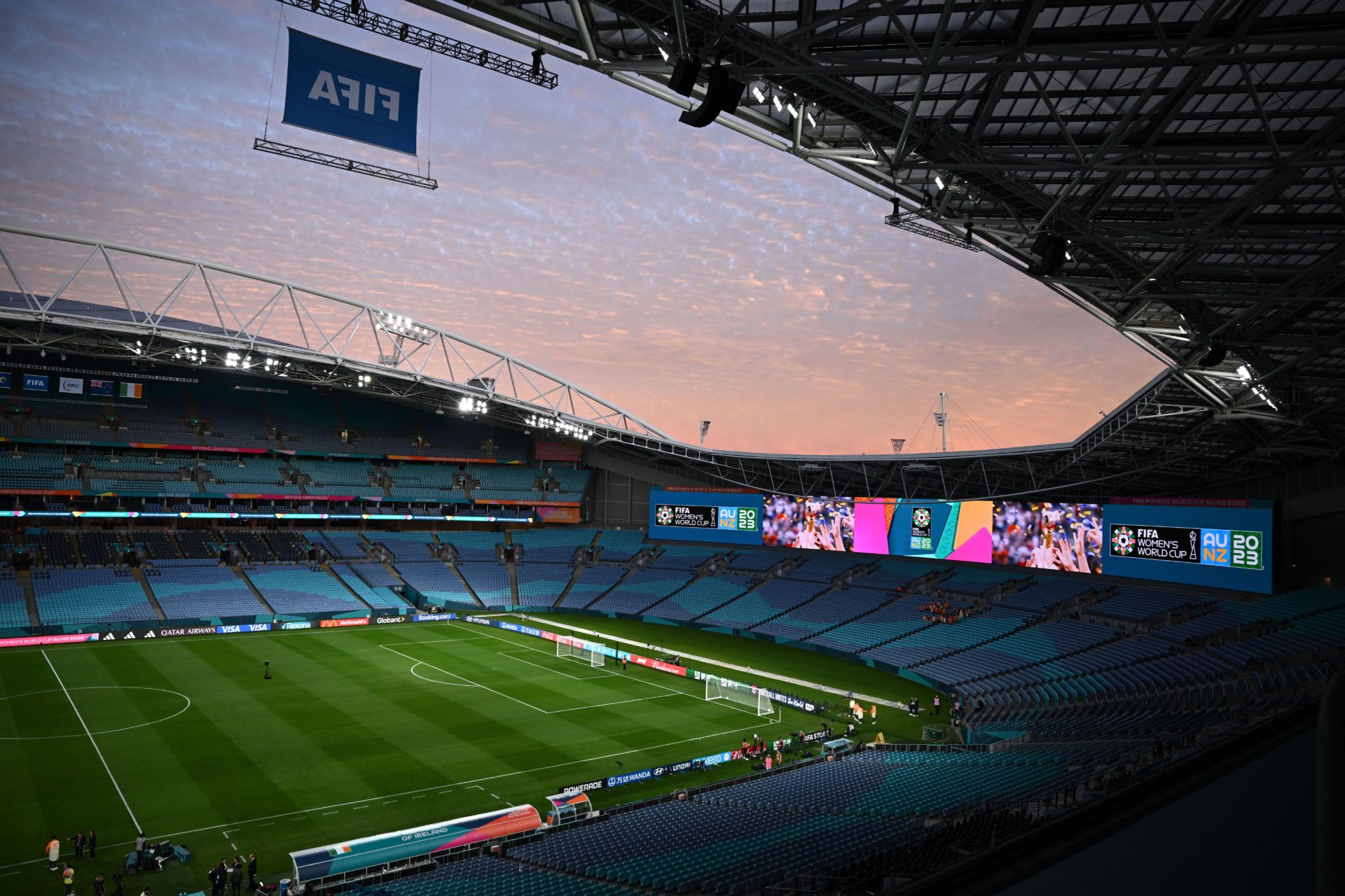 A general view of Stadium Australia ahead of the FIFA Women's World Cup 2023 soccer match between Australia and Ireland