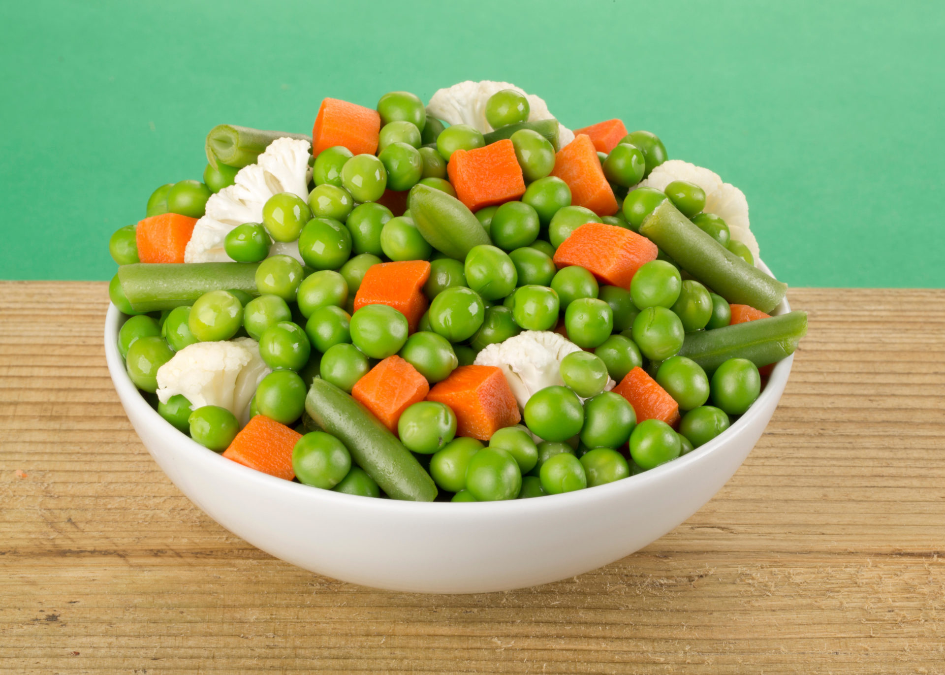 Bowl of mixed vegetables. Image: foodfolio / Alamy Stock Photo 