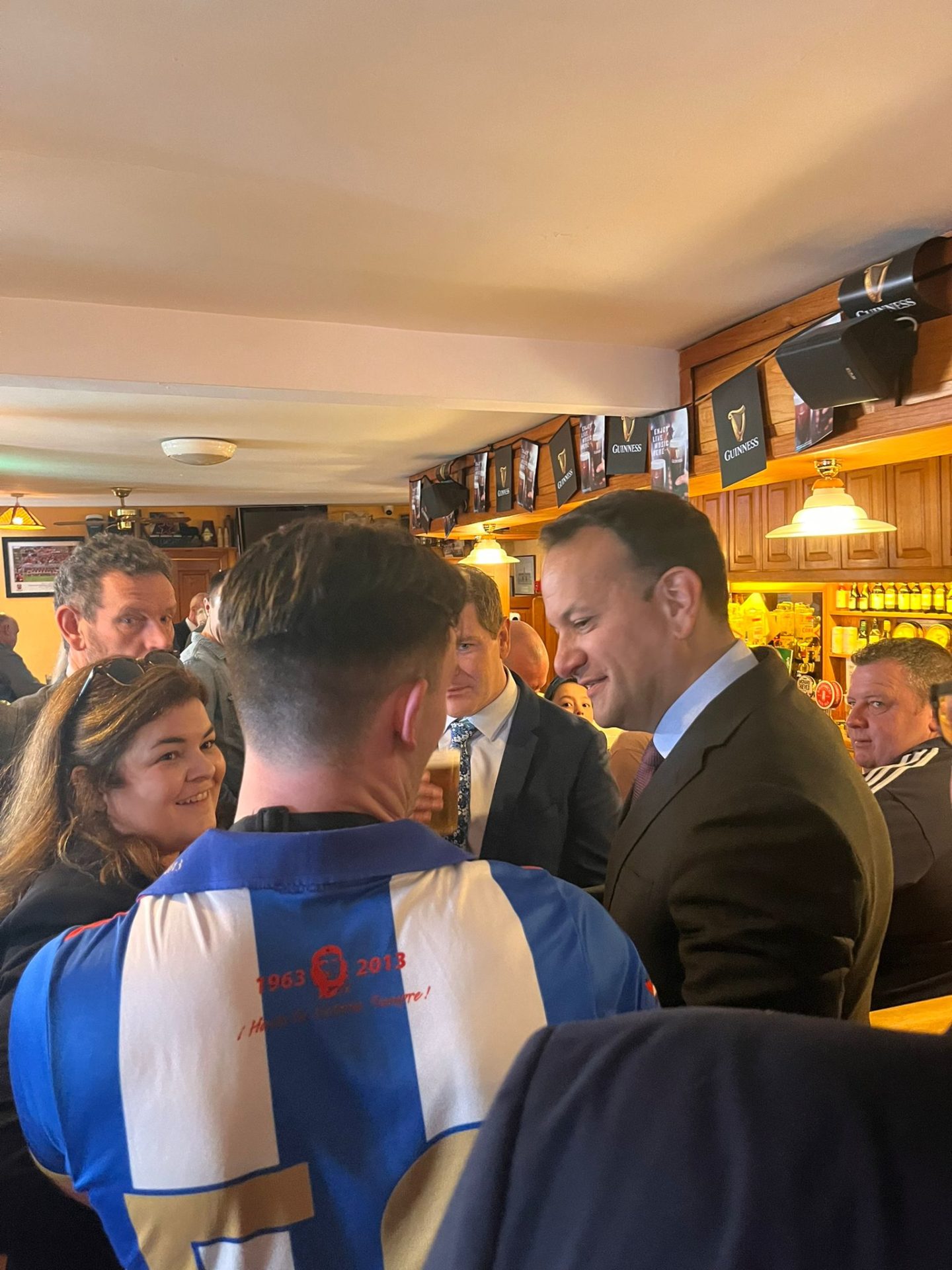Leo Varadkar in a pub at Fleadh Cheoil na hÉireann in Mullingar 2023 (Photo by Matthew Joyce)