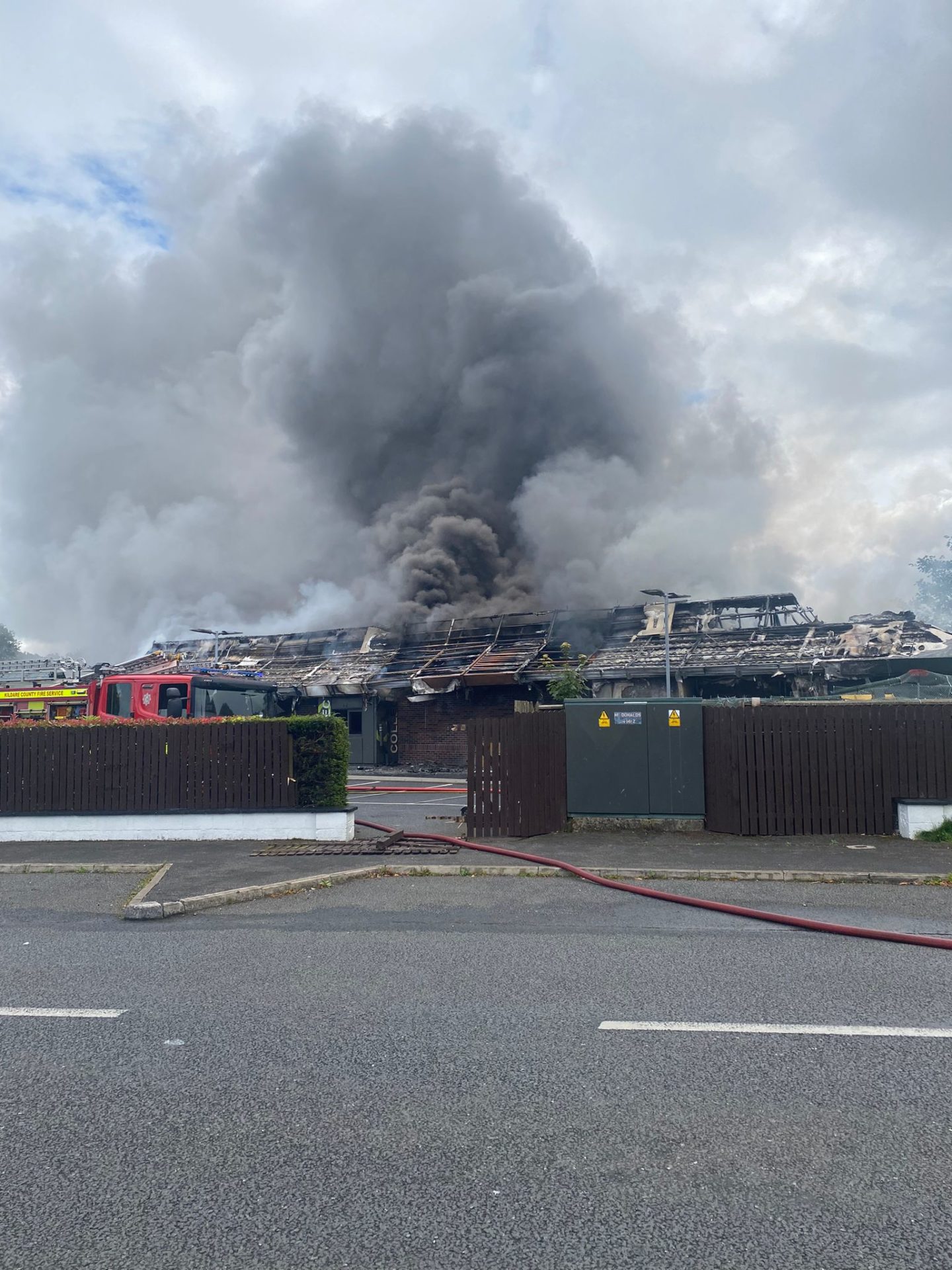 Fire at McDonald's Newbridge (Eoin Beatty from KFM)