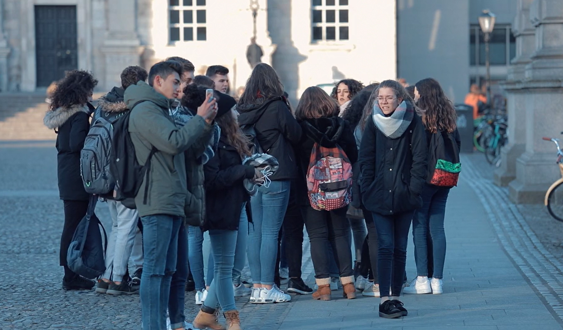 Student tourists in Dublin.