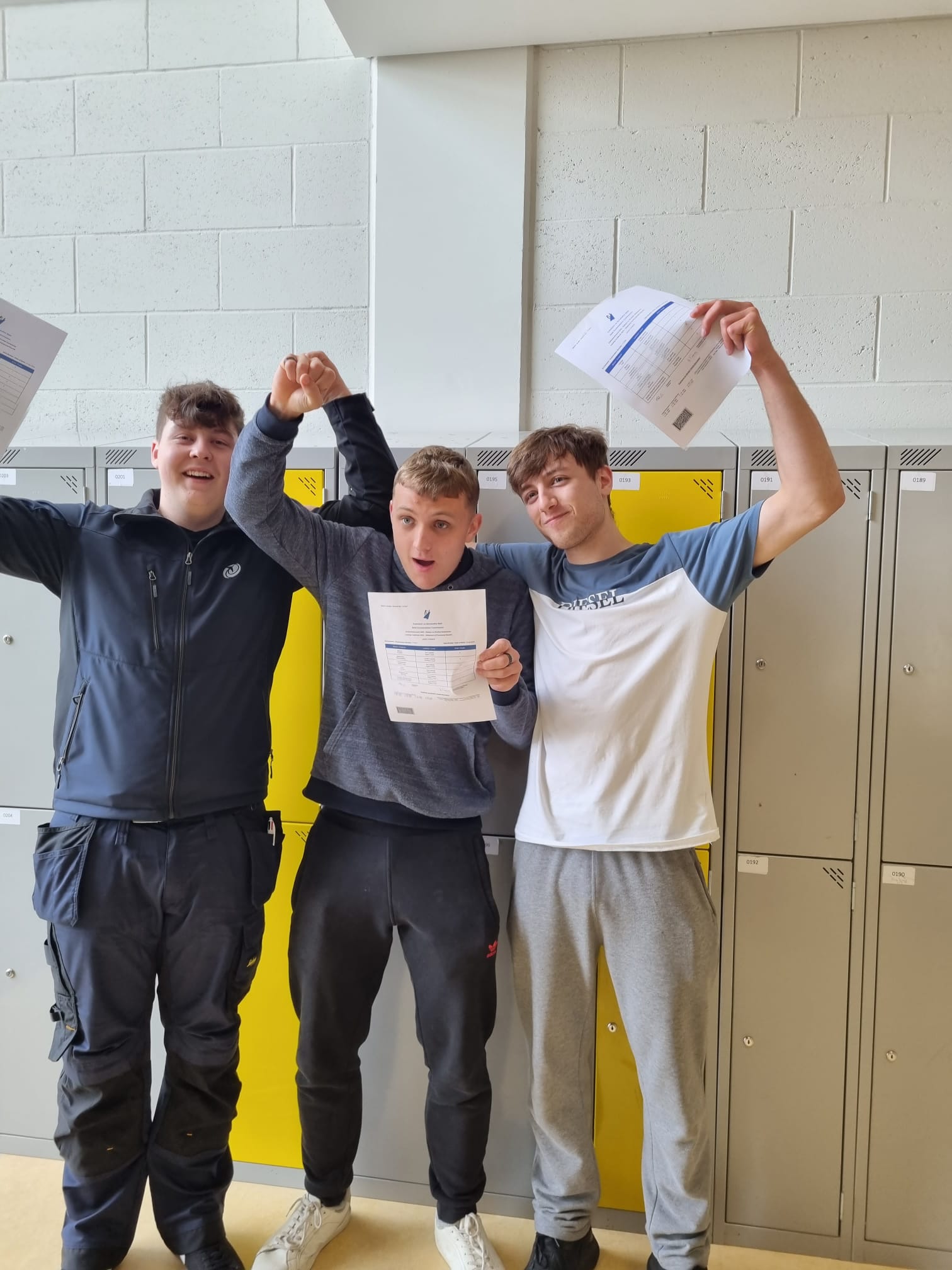 Students celebrate their results at Naas Community College in Co Kildare