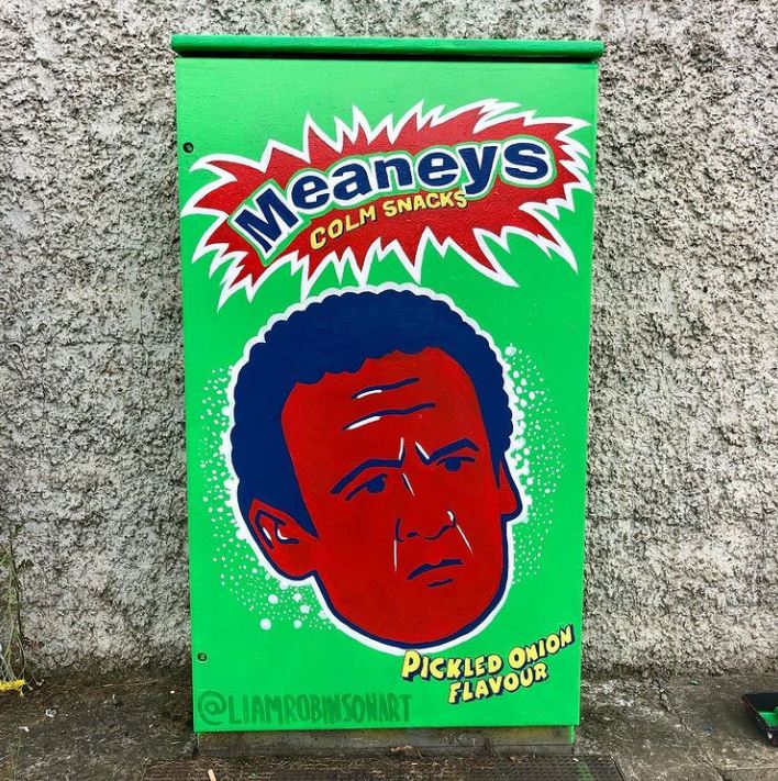 A 'Meaneys' artwork in Dublin by artist Liam Robinson