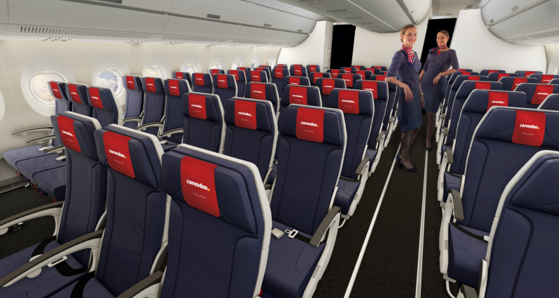 The 'Adult Only' zone on a Corendon Airlines flight.