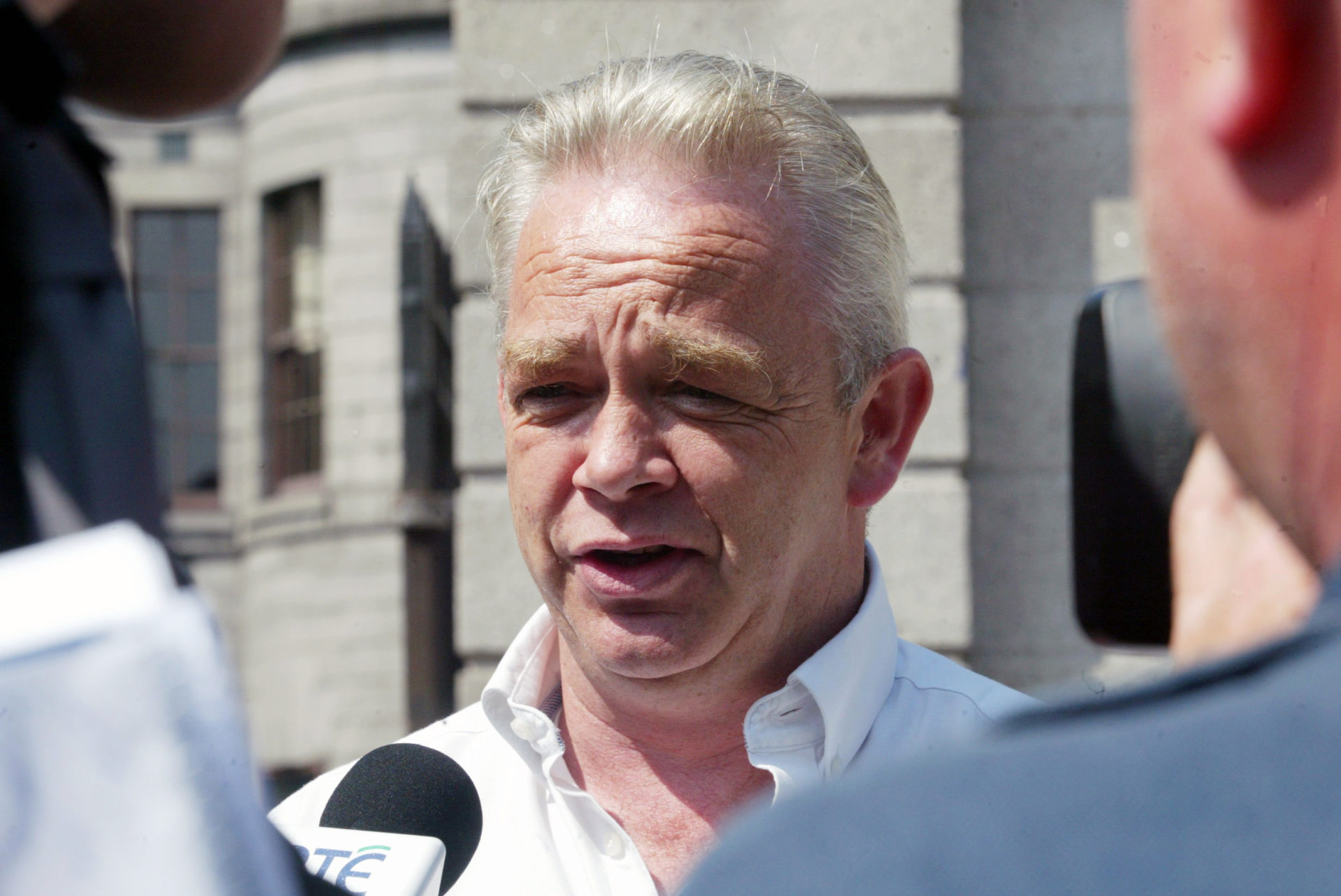 Jimmy Guerin talks to the media outside the Court of Criminal Appeal after John Gilligan failed in his appeal against his conviction for drugs offences