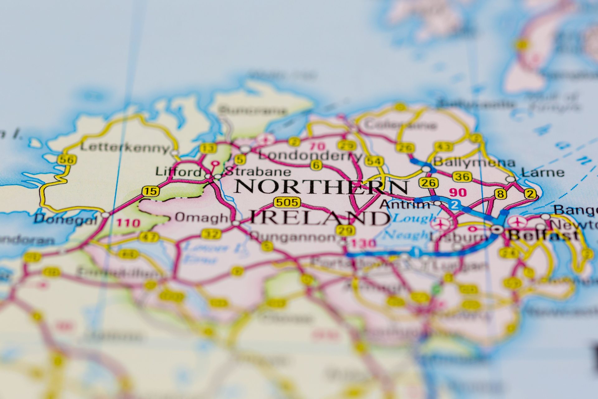 Northern Ireland is shown on a map, 19-3-21