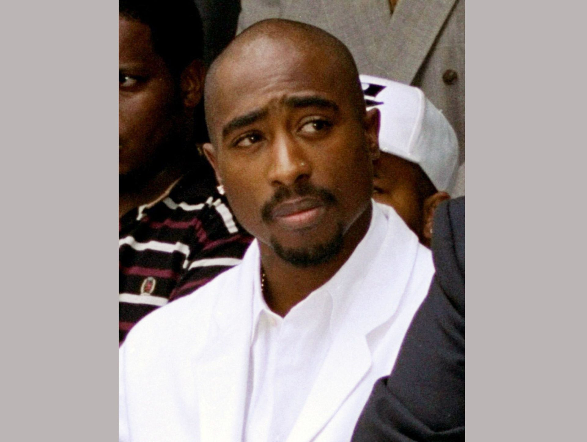 Tupac Shakur attends a voter registration event in Los Angeles in August 1996.
