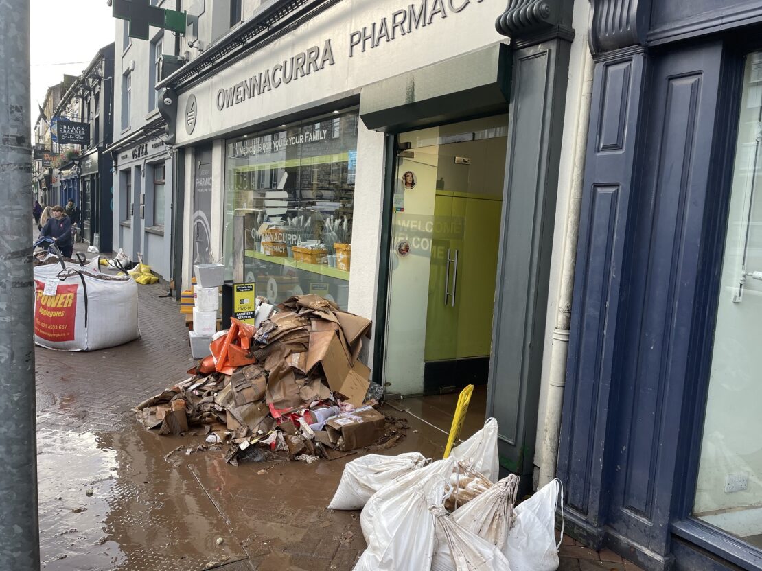 Clean up at Owennacurra Pharmacy in Midleton on October 19th, 2023