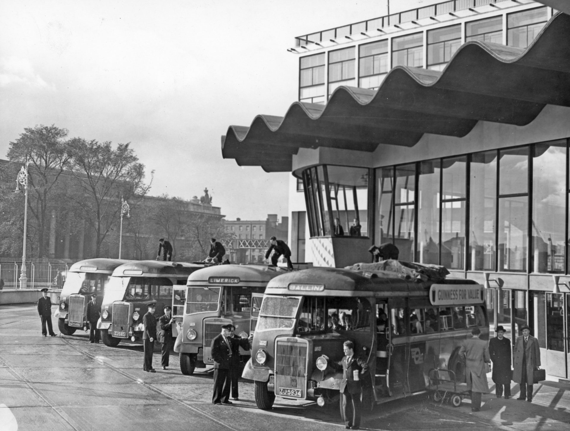 A historical picture of Busáras. Image: Bus Éireann 