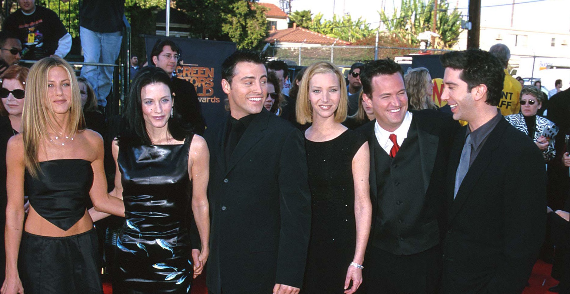 Friends cast Jennifer Aniston, Courtney Cox, Matt LeBlanc, Lisa Kudrow, Matthew Perry and David Schwimmer on October 15th 2007.