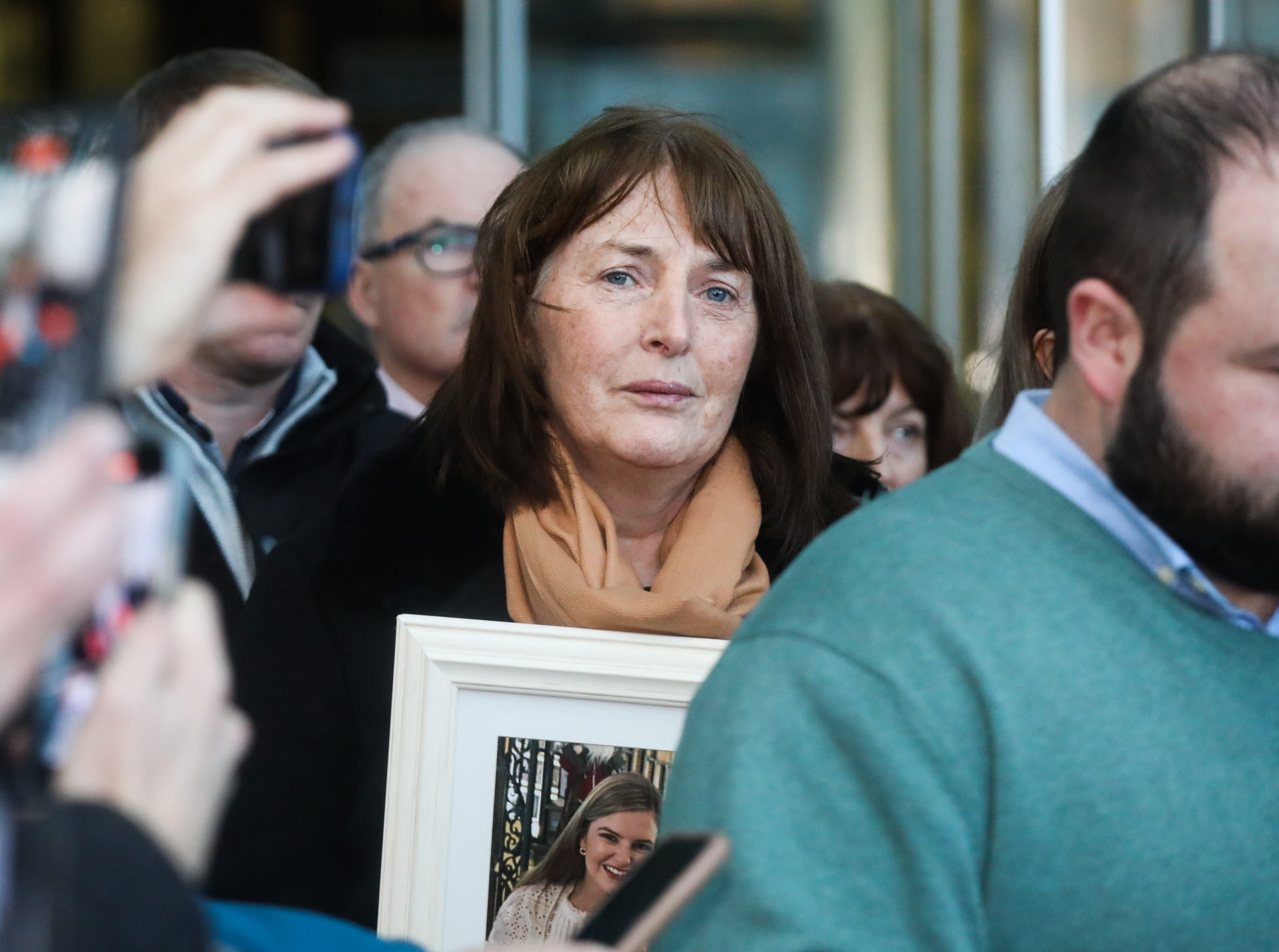 Ashling Murphy's mother Kathleen outside the Central Criminal Court in Dublin following the guilty verdict against Jozef Puska, 09/11/2023. 