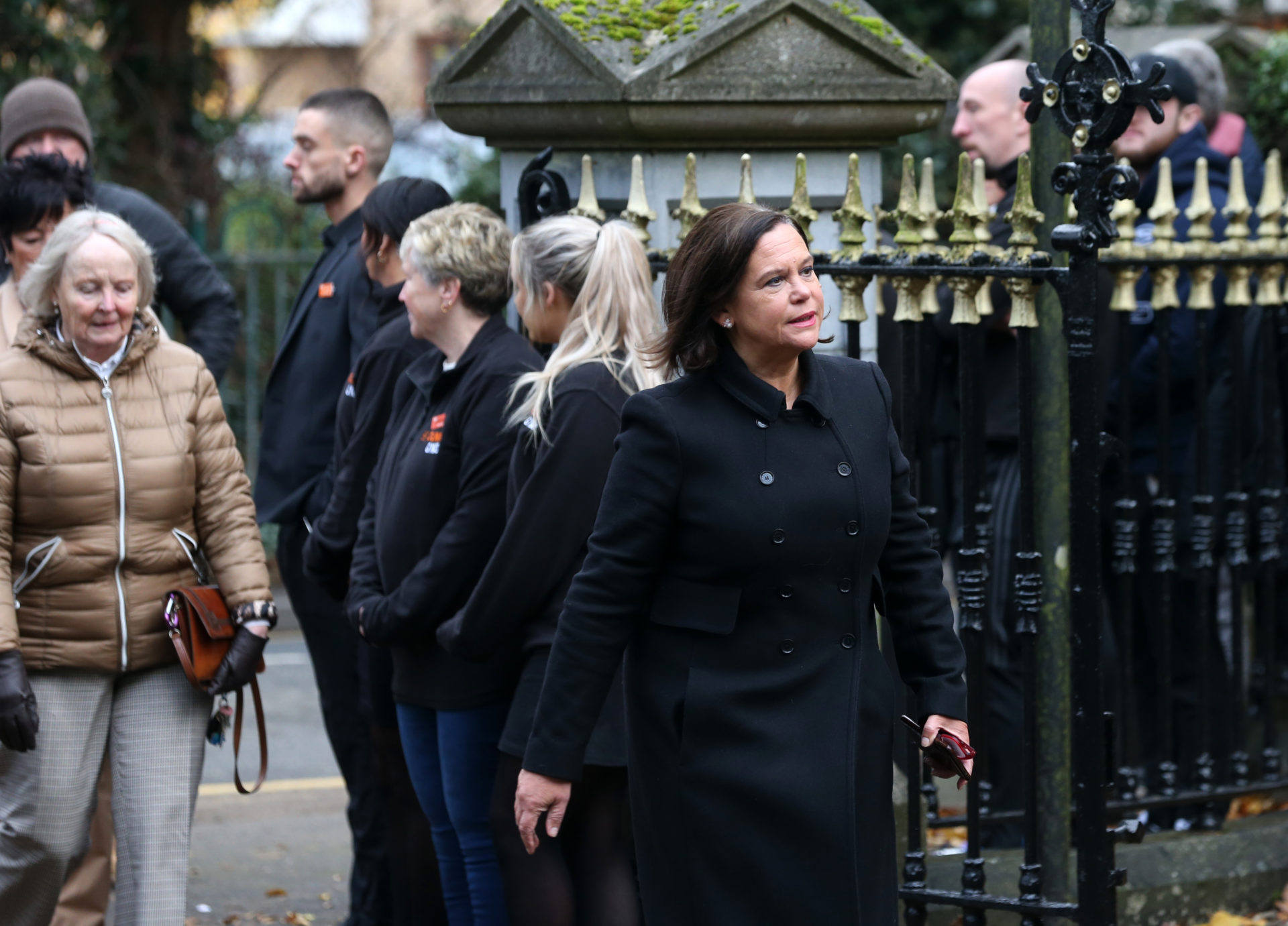 Sinn Féin leader Mary Lou McDonald at Ben Dunne’s funeral