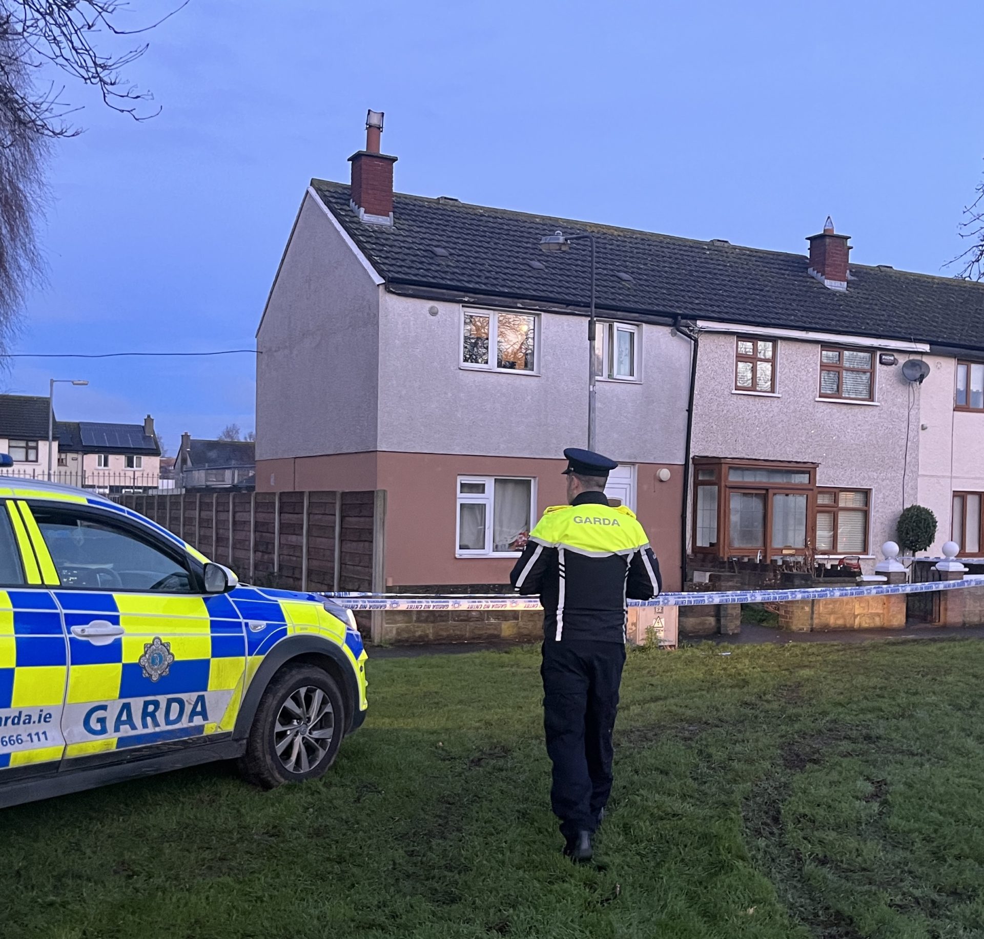 Gardaí at the scene of the killing in the Castle Park area of Tallaght, 12-12-23.