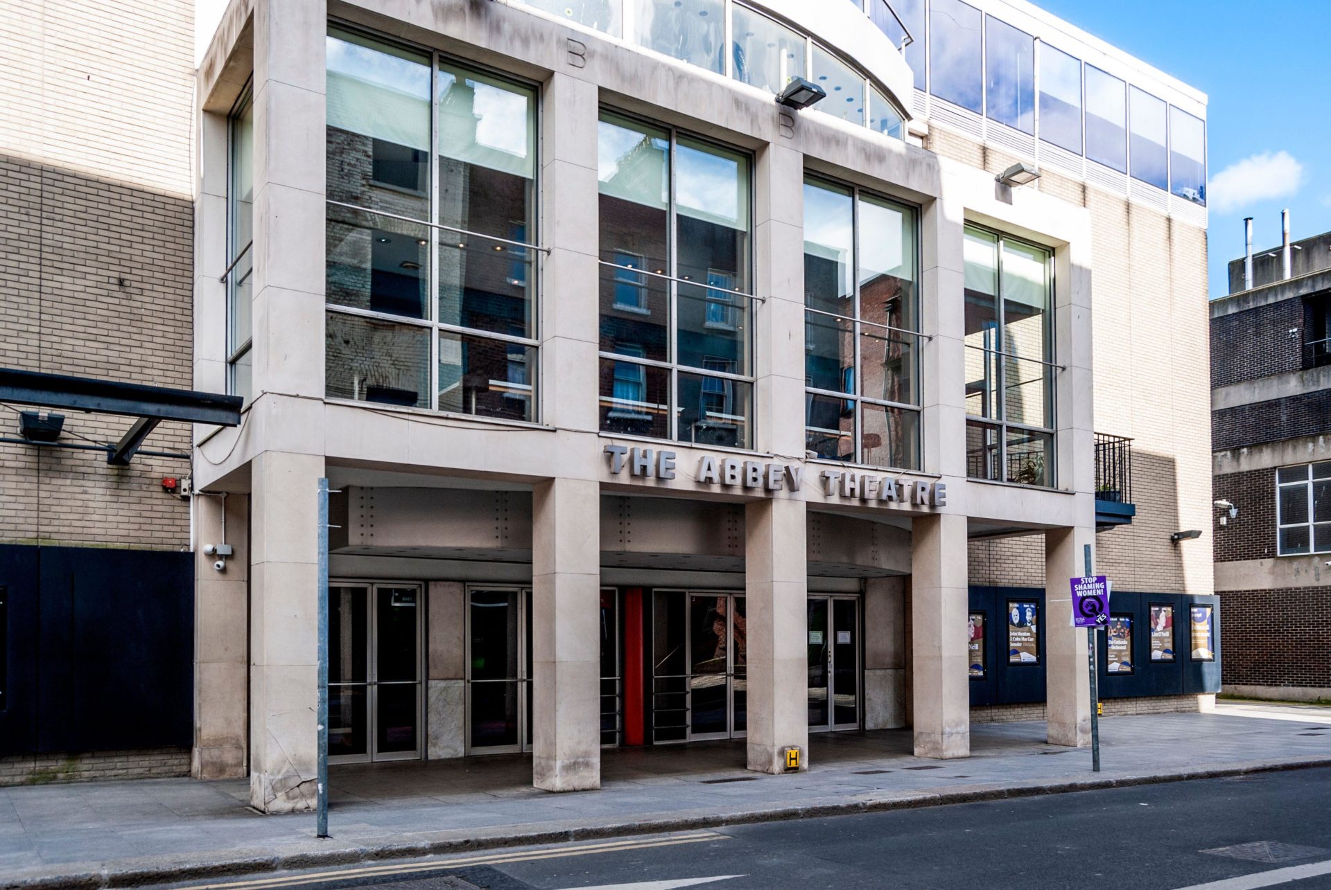 Current facade of Abbey Theatre, Co Dublin. Image: AlexMastro / Alamy Stock Photo 