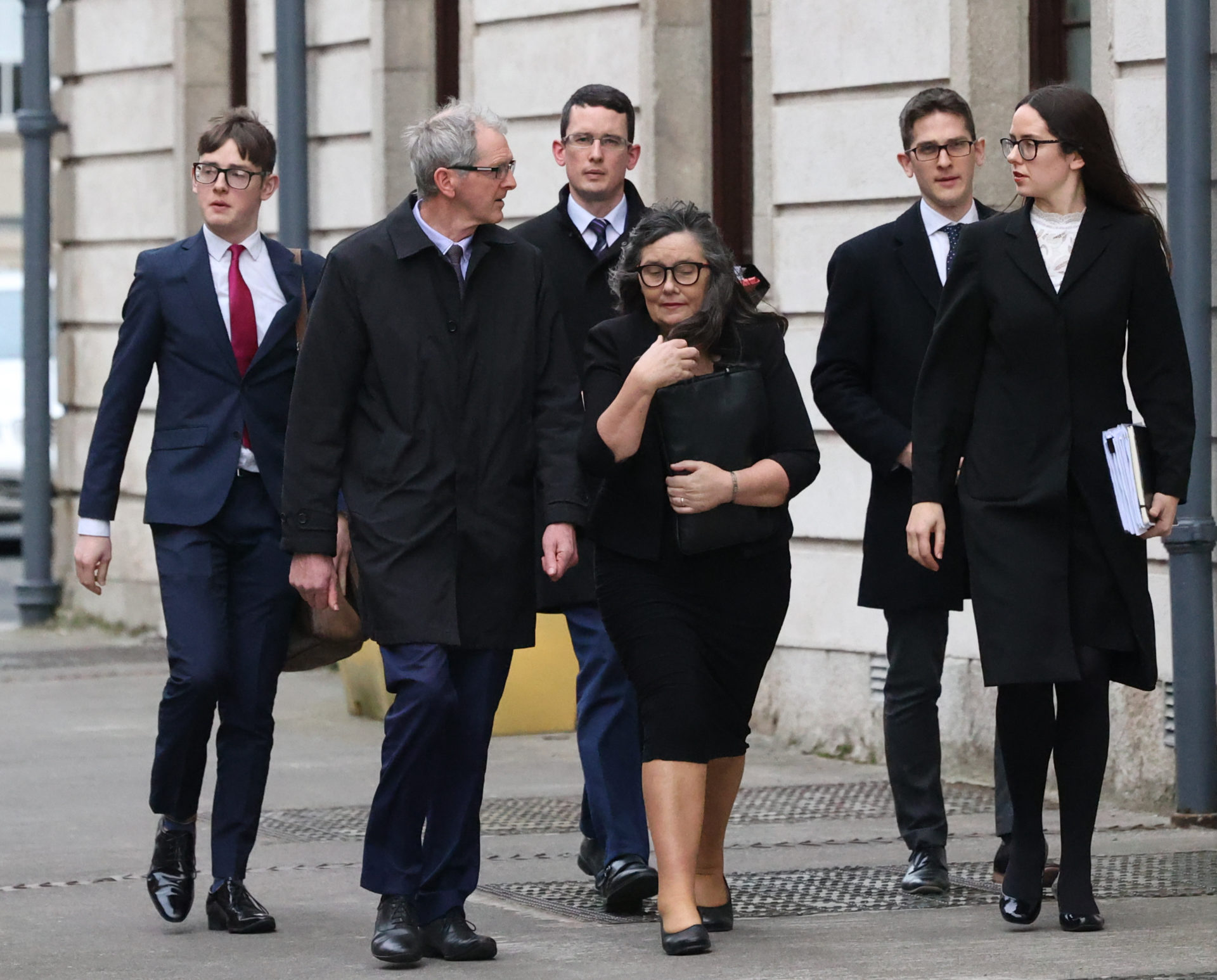 Members of the Burke family leaving the High Court, 16/2/2023. Image: Sam Boal / RollingNews.ie