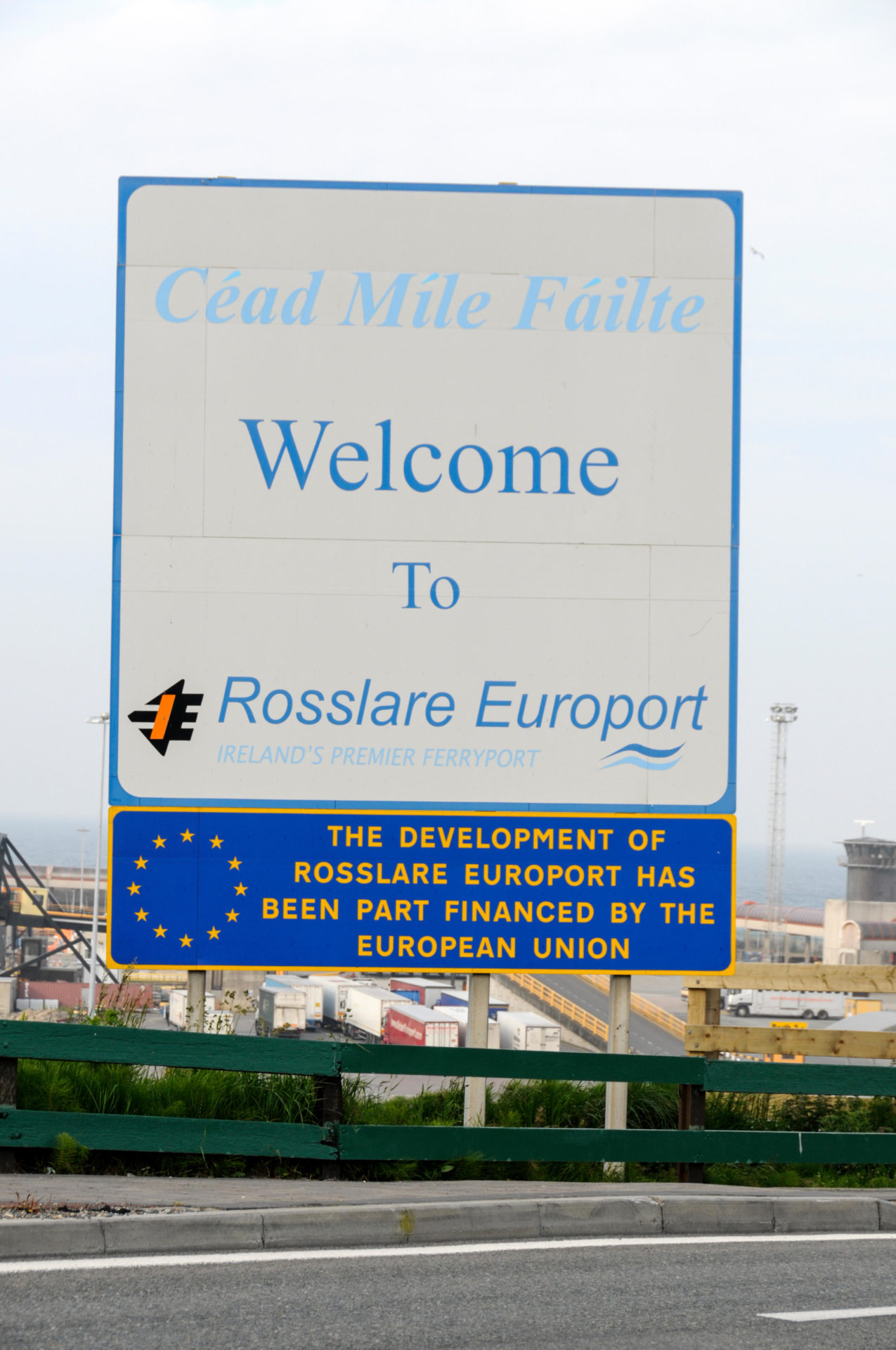 A roadsign of Rosslare Port in Co Wexford, 9-6-10.