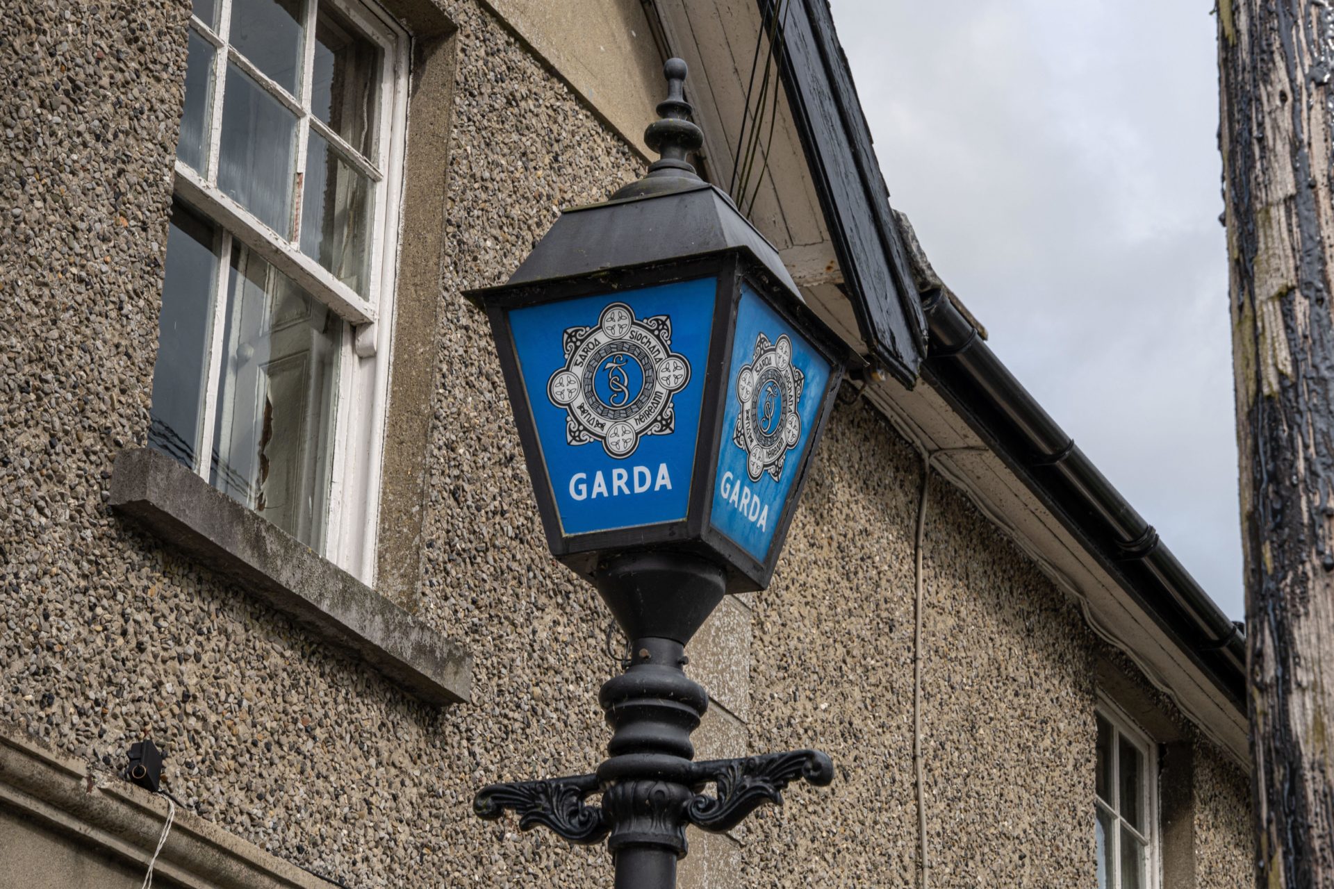 Garda lantern at Castlepollard Garda Station.