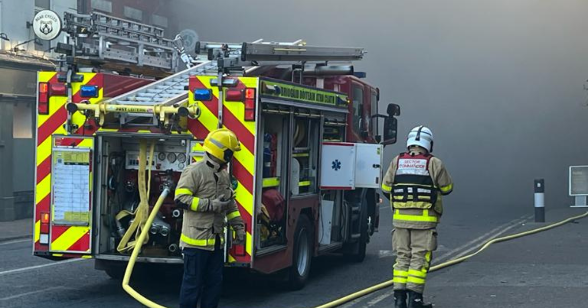 Dublin Fire Brigade at the scene in Rathgar in Dublin.