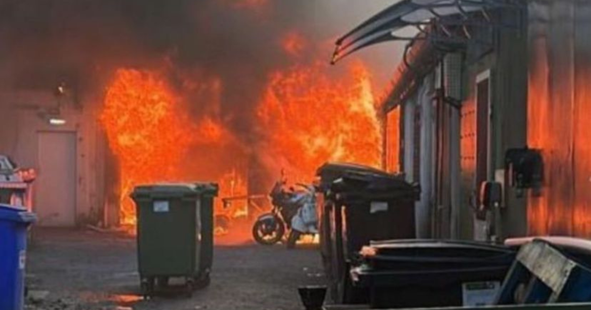 Fire erupts at a motorbike service centre in Rathgar in Dublin