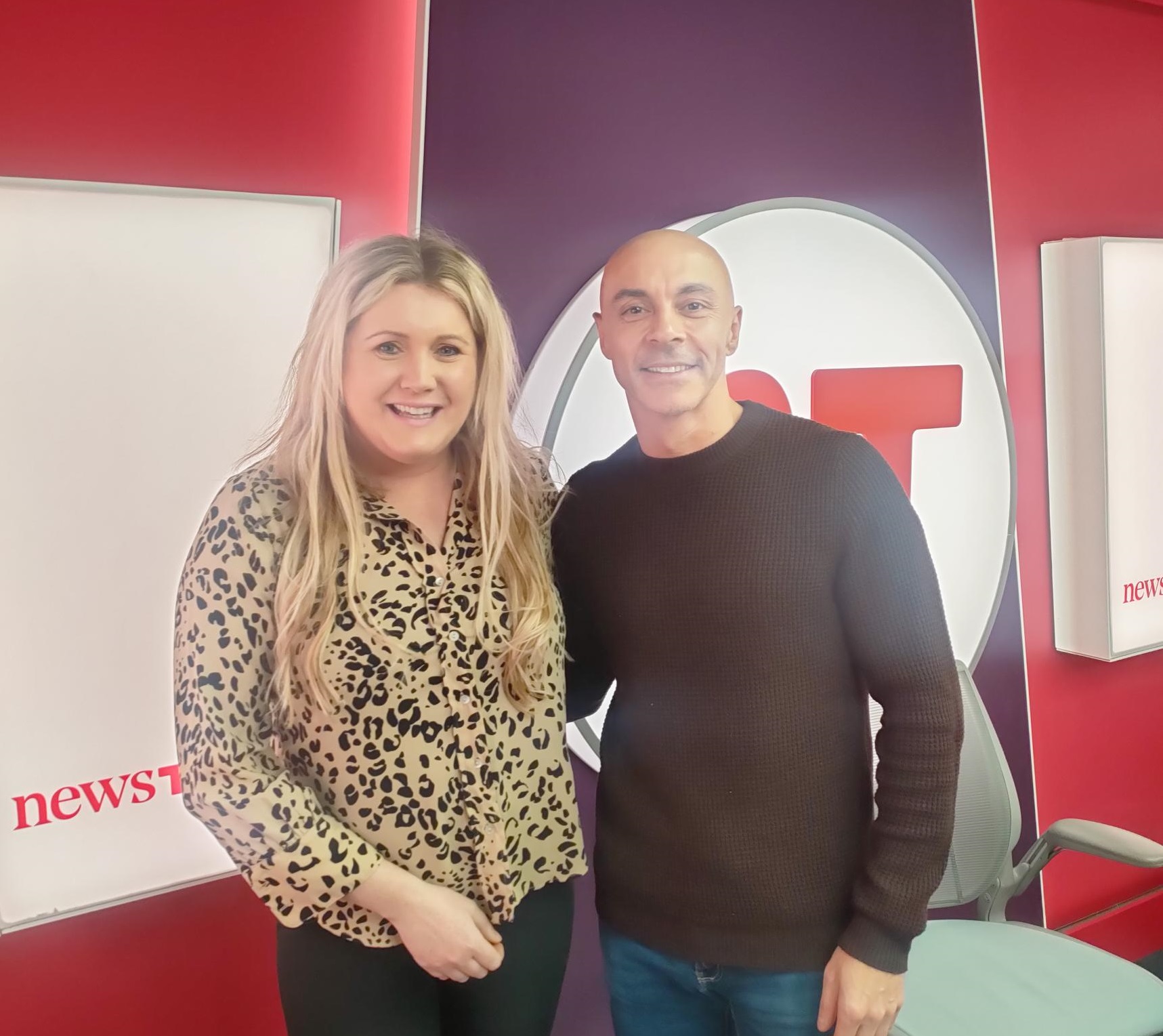 Ray Shah with Lunchtime Live host Andrea Gilligan