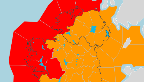 Storm Isha: Status Red wind warning issued in three counties | Newstalk