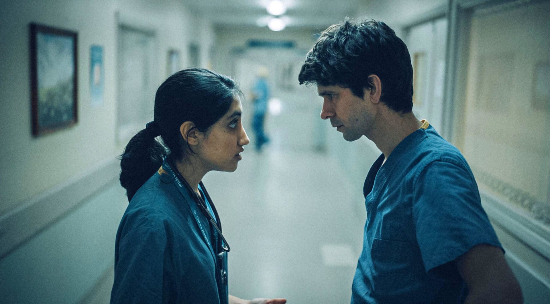 Ben Whishaw and Ambika Mod in This is Going to Hurt (2022) Written by Adam McKay . Credit: Bbc / Amc Studios / Album