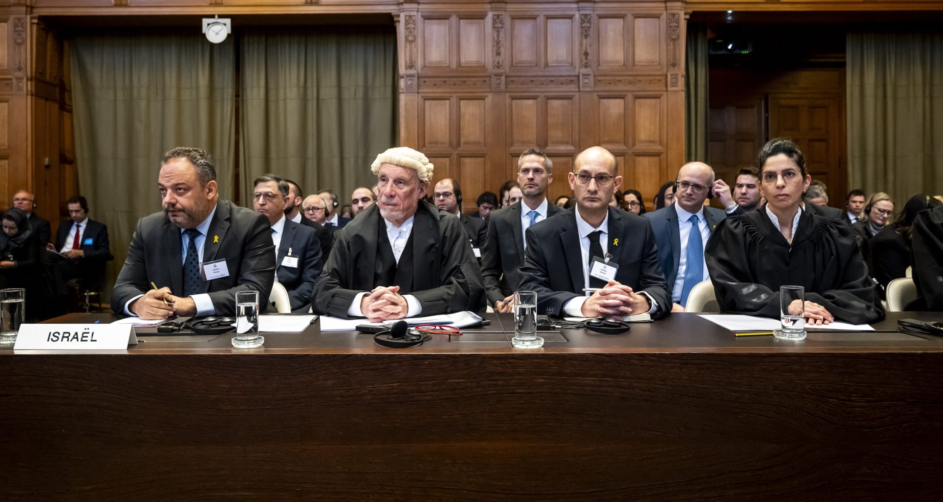 Members of Israel's legal team at the International Court of Justice in The Hague, 11/12-1-24.
