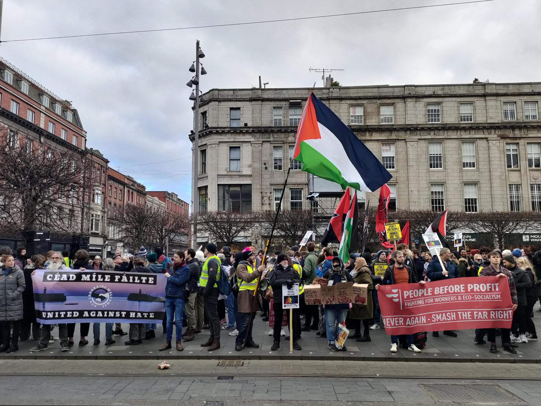 Protestors gather to tackle racism at O'Connell Street protest