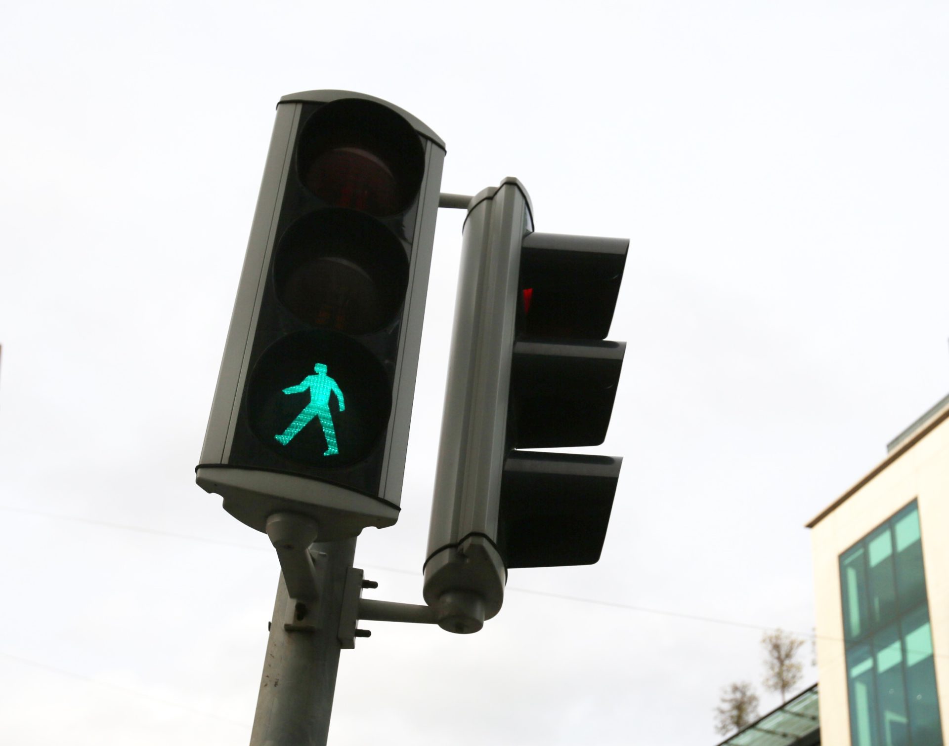 A green man traffic light in Dublin city