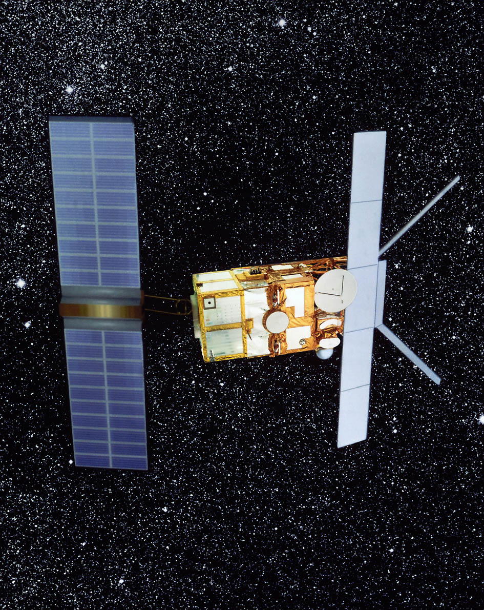An artist's conception of the ERS-2 satellite.