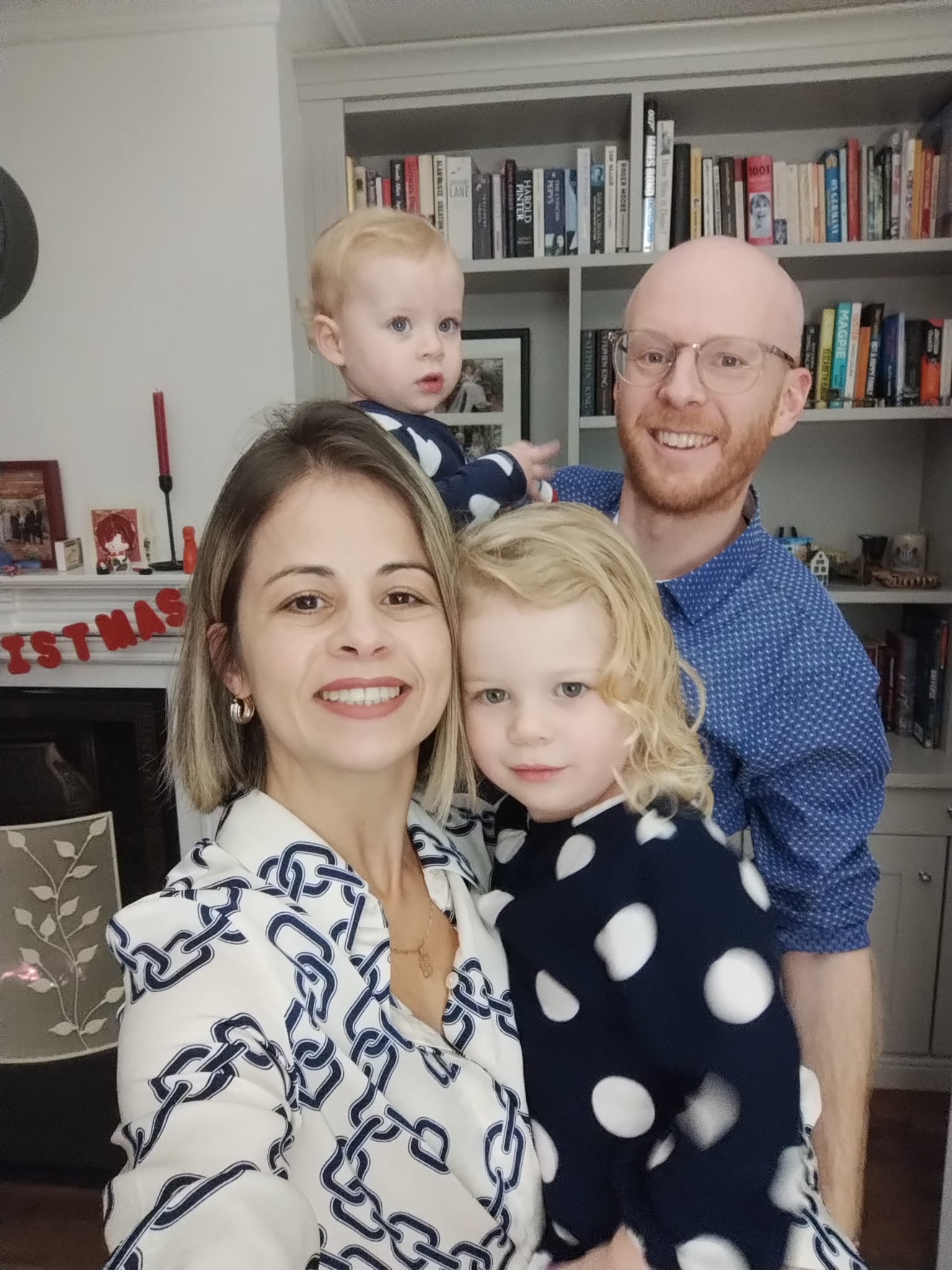 Simon Tierney and family. From Left to right, Ingrid, Daniela (1), Giovanna (3) and Simon