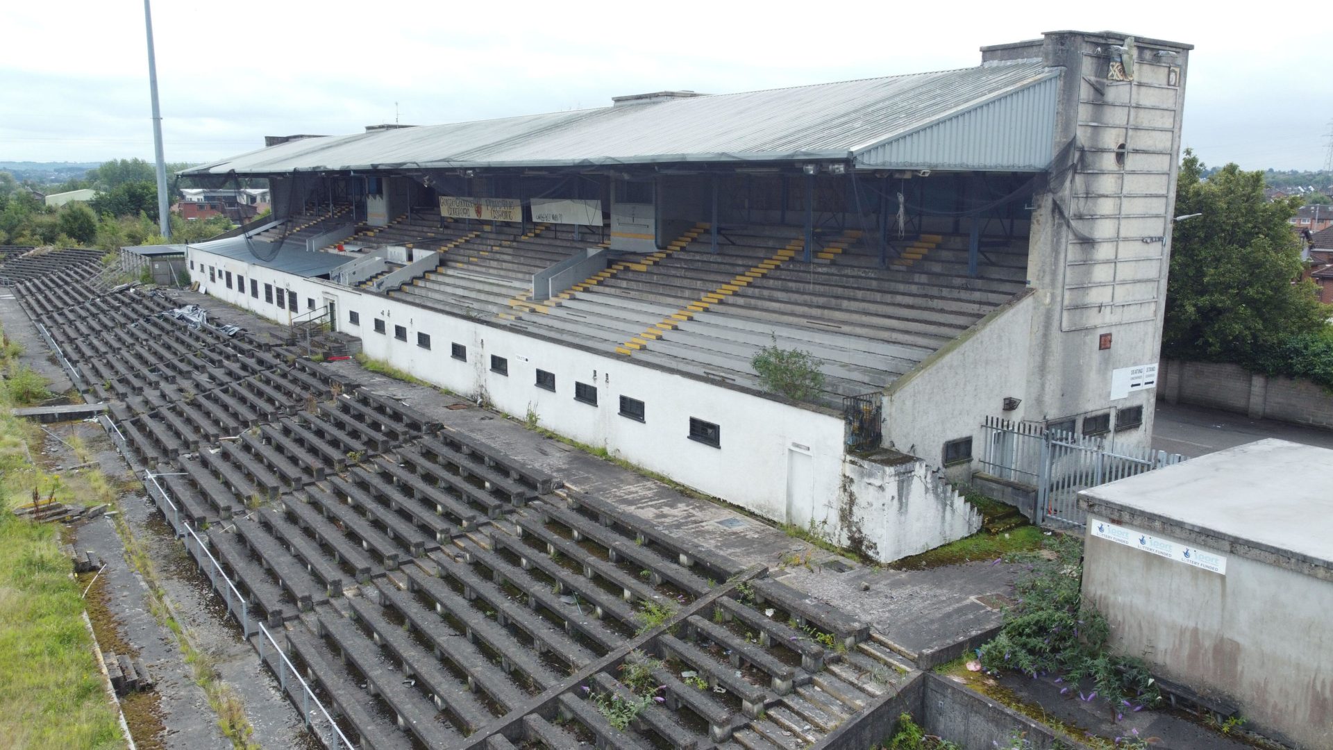 A general view of Casement Park GAA stadium in Belfast, 14-08-2023. Image: PA Images / Alamy