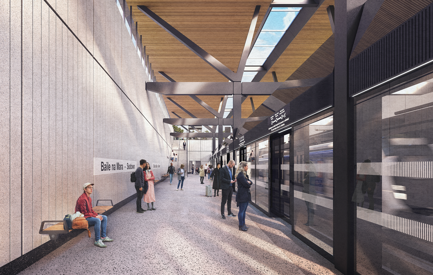 An artist's impression of Seatown MetroLink station
